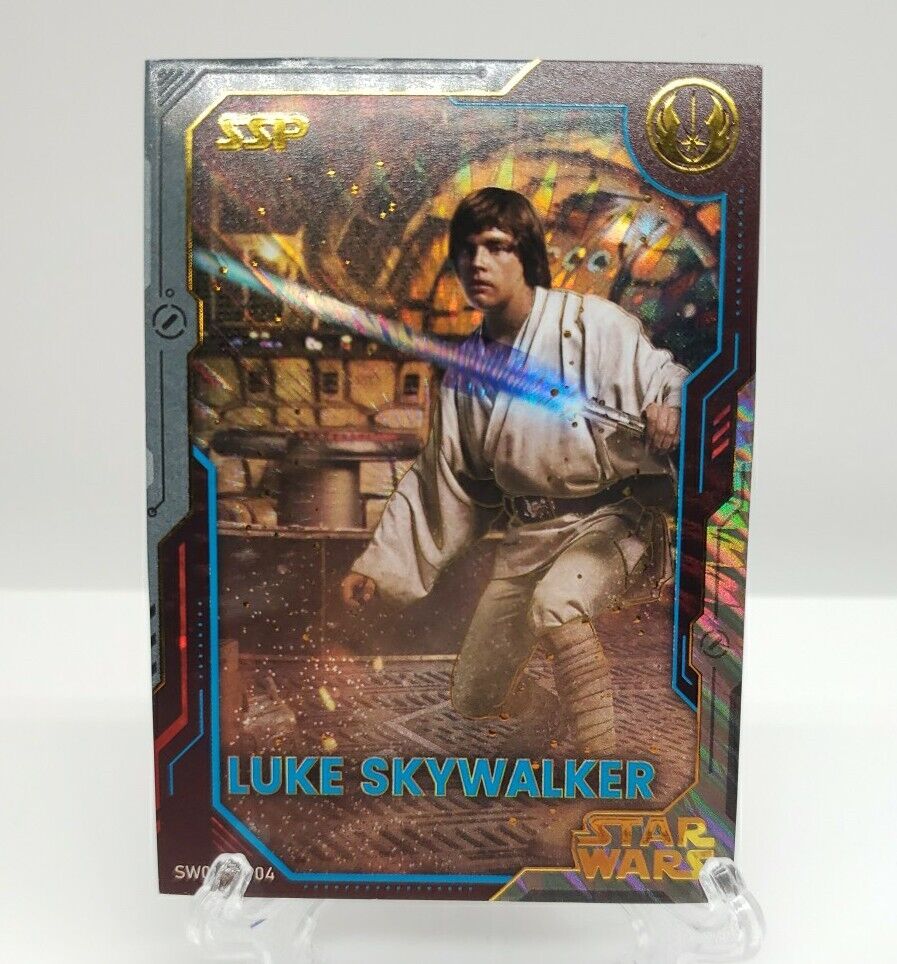 Star Wars Luke Skywalker Trading Card Disney SSP Blue SSP03 /200 NM Prelease USA