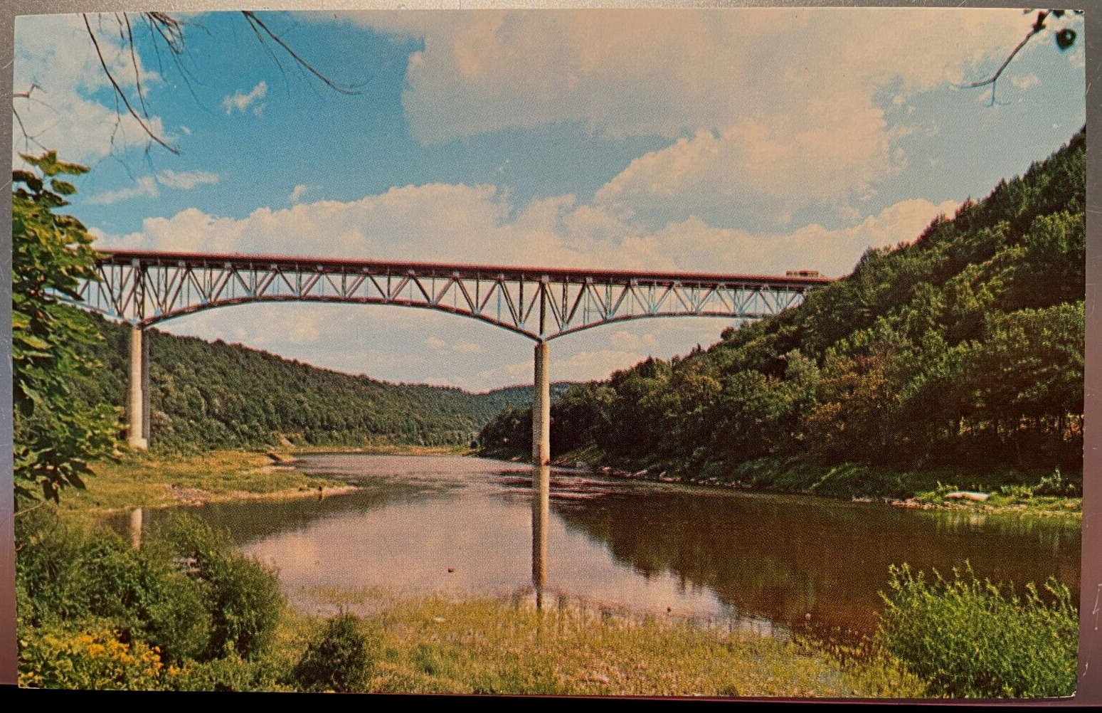 Vintage Postcard 1968 Interstate 80 Bridge, over Allegheny River, Emlenton, PA
