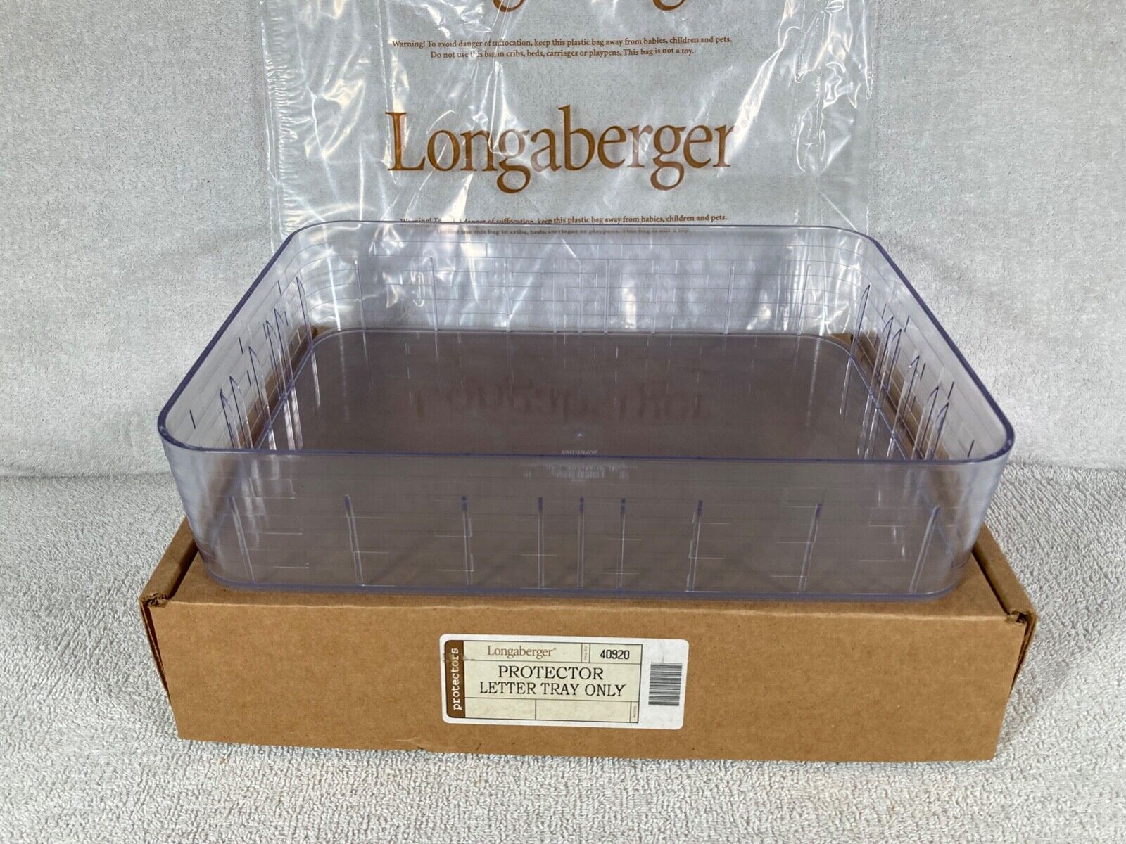 Longaberger RETIRED 2006 Letter Tray Protector  - NEW in Original Box