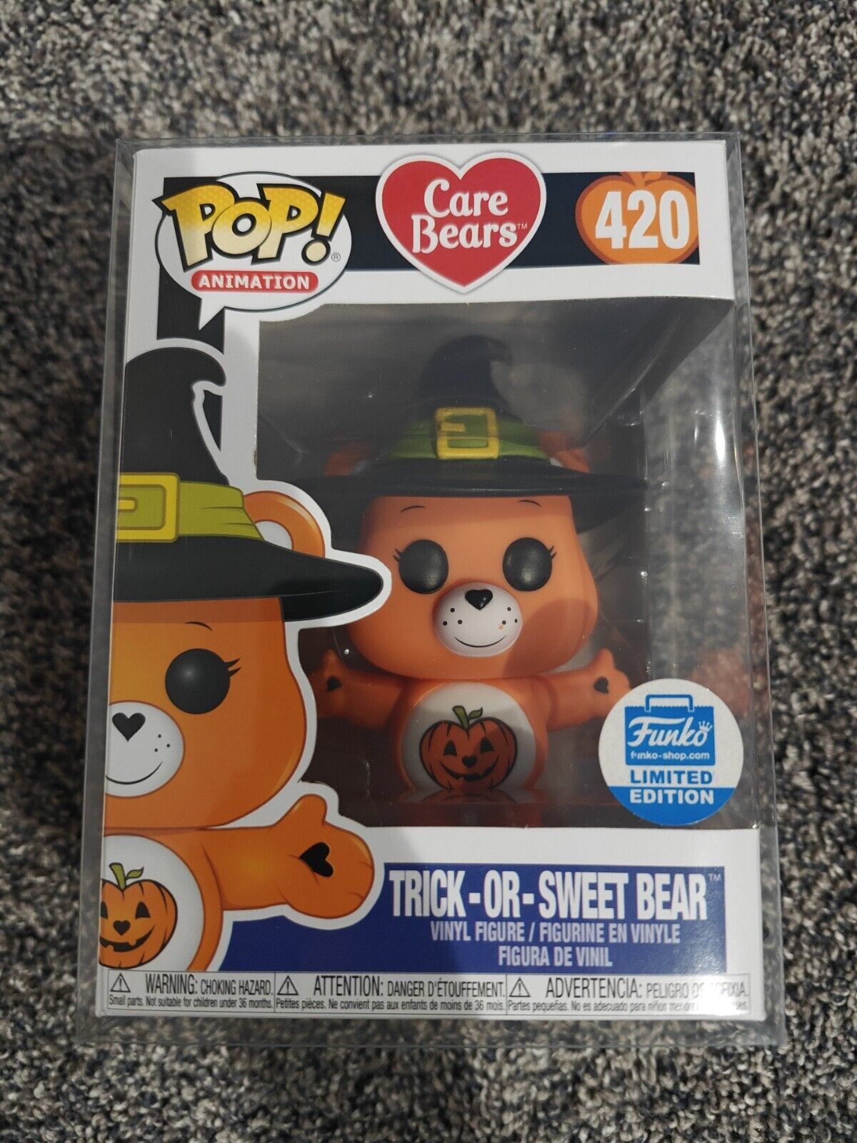 Funko Pop Care Bears Trick Or Sweet Bear Excellent Cond. (Funko Shop) Excl.