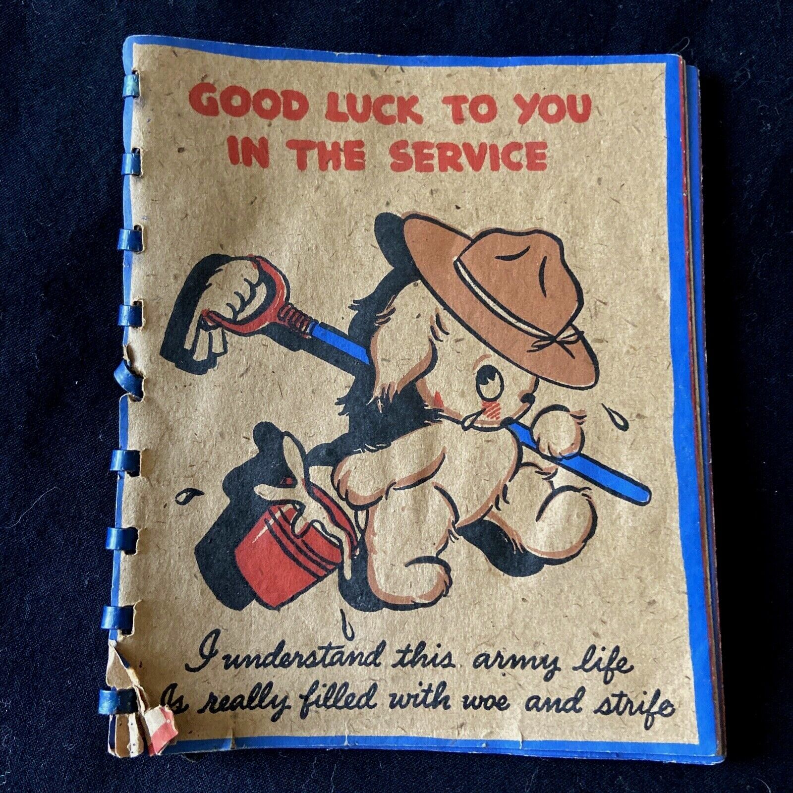 Vintage Army Military Greeting Card 1941 Hall Brothers Hallmark Booklet 