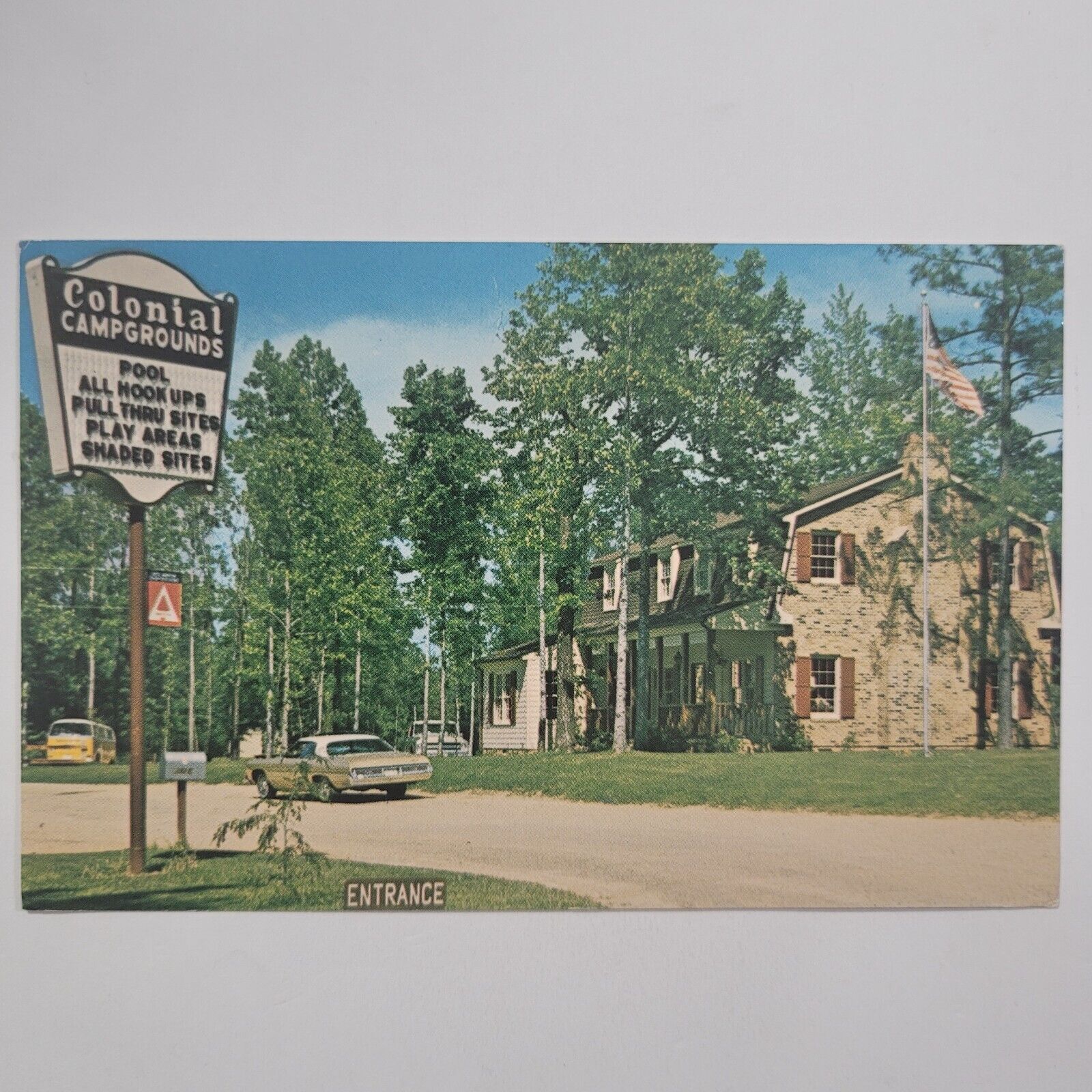 Colonial Campground Williamsburg Virginia VA Vintage Chrome Postcard VA 646