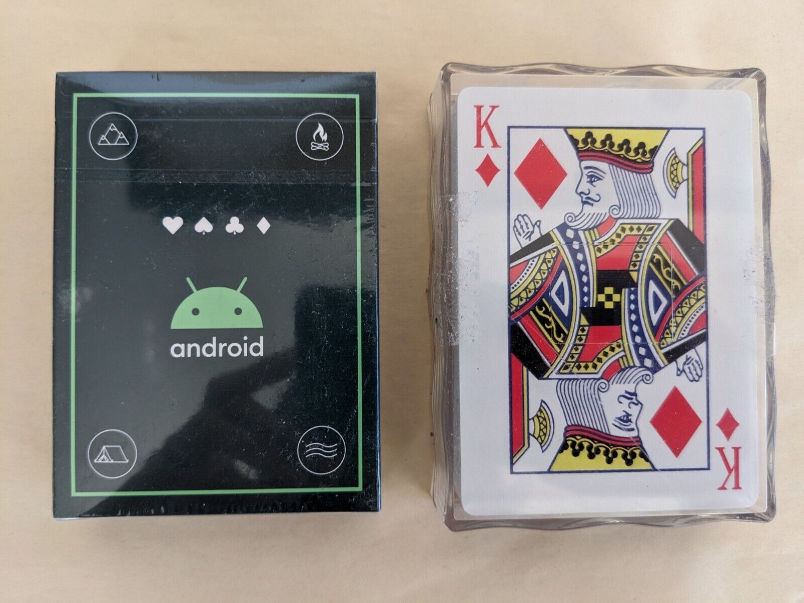 LOT of 2 Google ANDROID Decks Playing Cards SRE SF | SEALED Poker New in Box 
