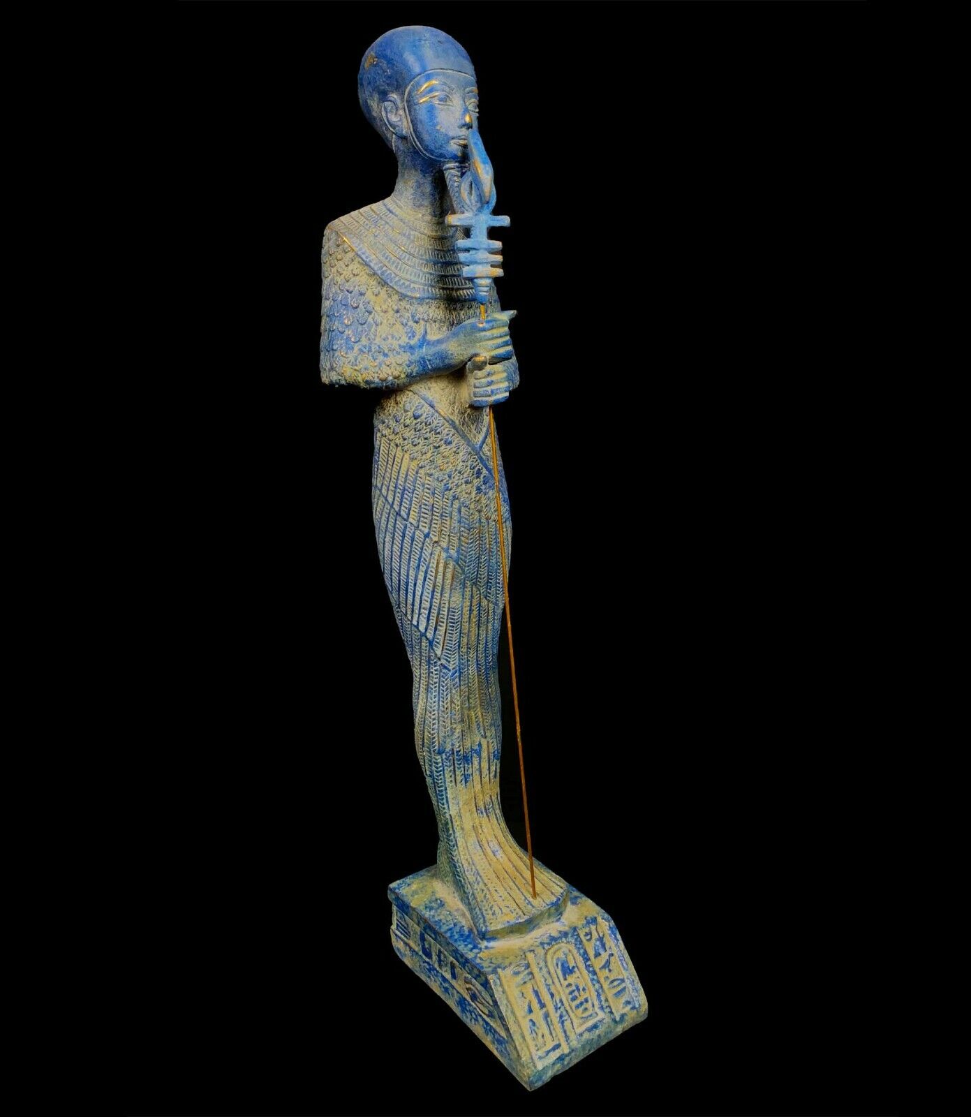 Marvelous Egyptian Ptah god standing & holding the stick