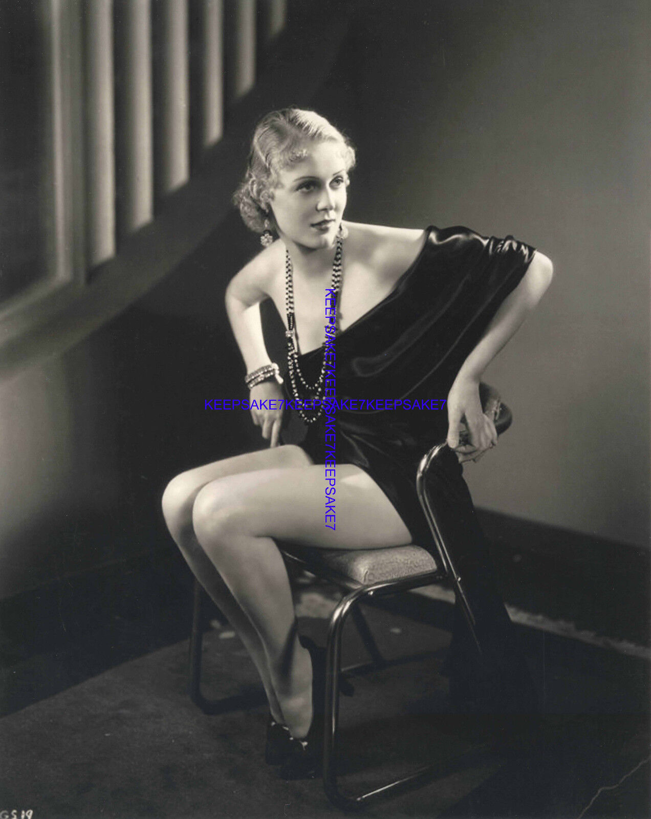 1930s-40s ACTRESS GLORIA STUART LEGGY UPSKIRT PHOTO A-GS