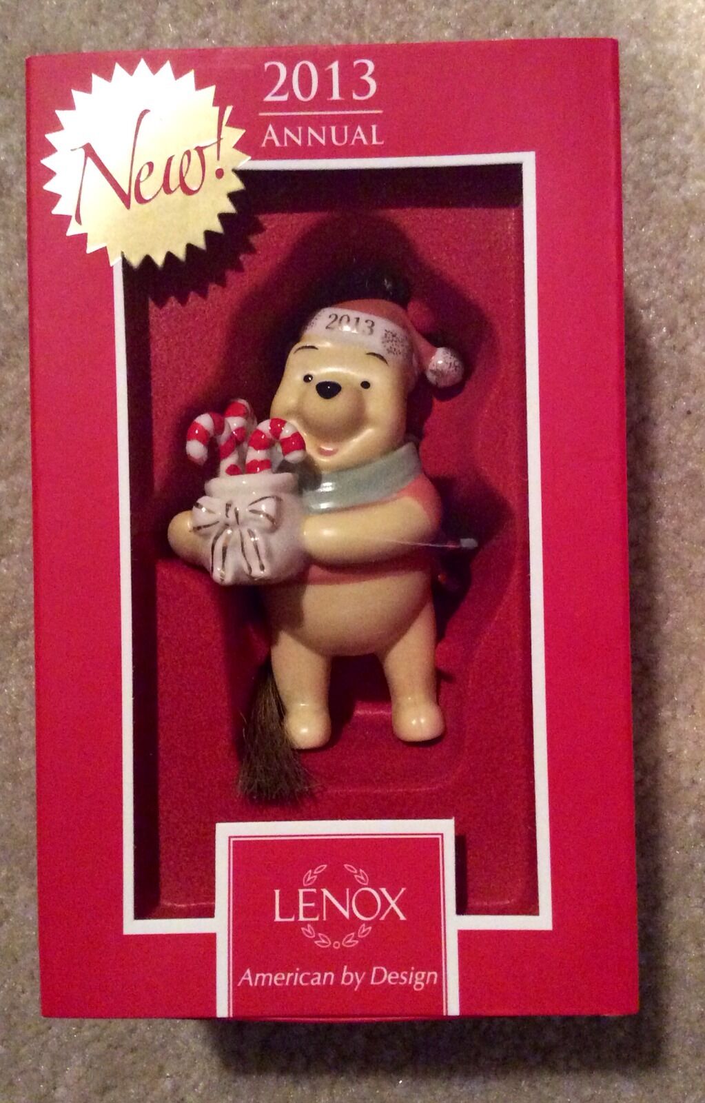  Lenox 2013 Peppermints From Pooh Ornament New In Box 1st Quality