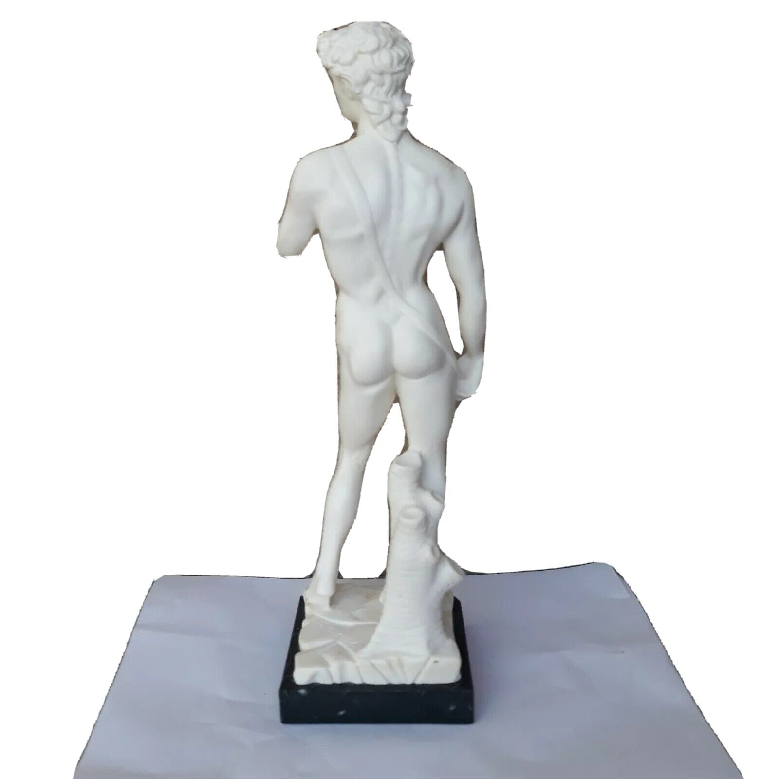 VINTAGE DAVID  Resin Figurine Sculpture with Marble base G. Carusi