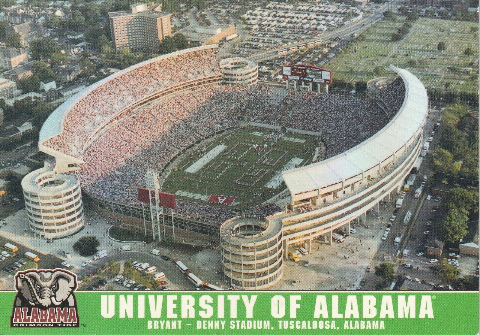 Harder to Find University of Alabama Crimson Tide Bryant-Denny Stadium Postcard