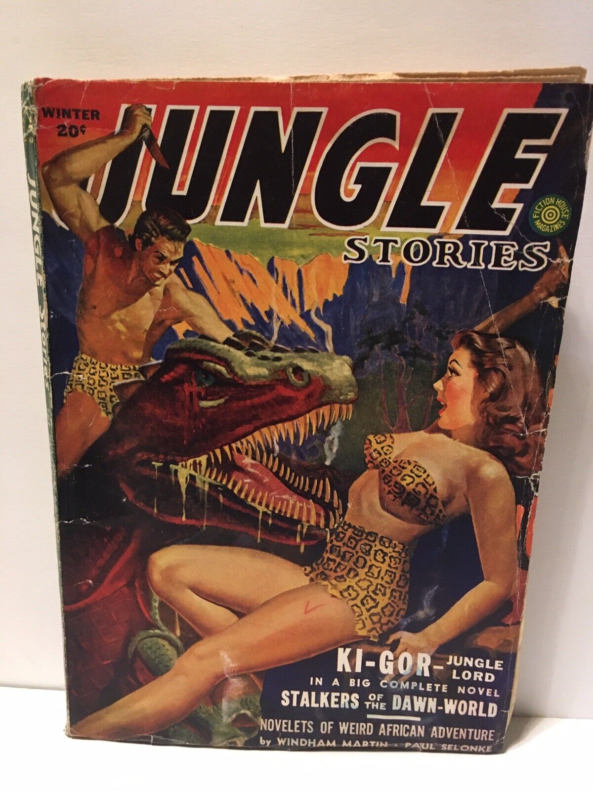 Jungle Stories Magazine Pulp Winter 1943 Fiction House