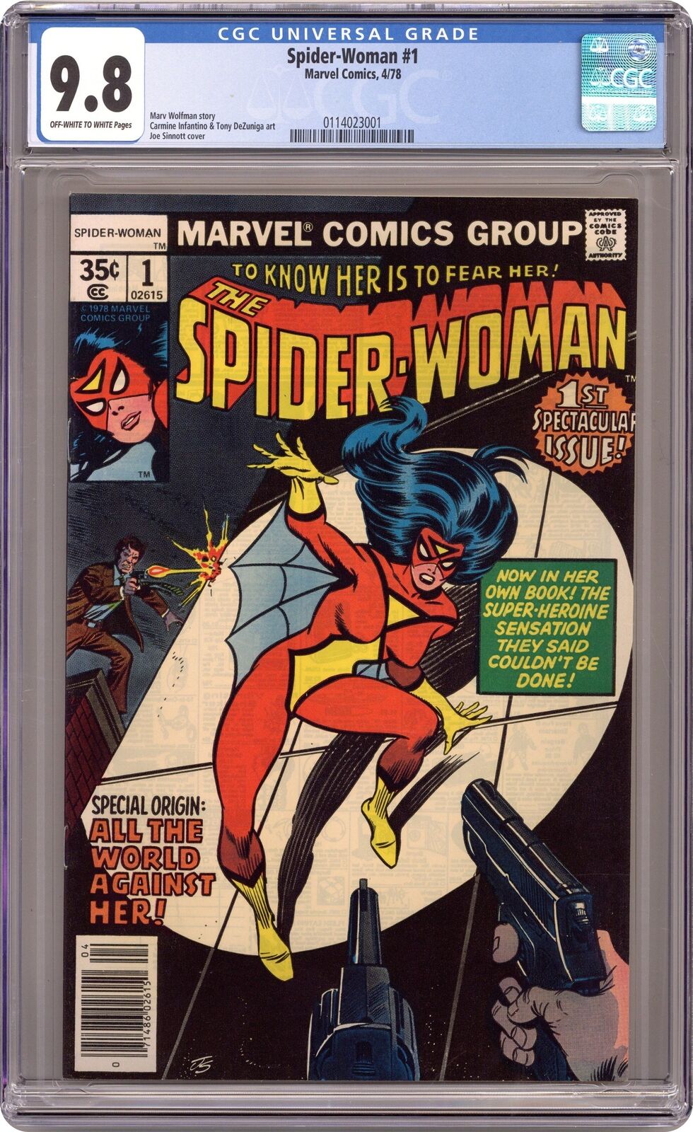 Spider-Woman #1 CGC 9.8 1978 Marvel 0114023001