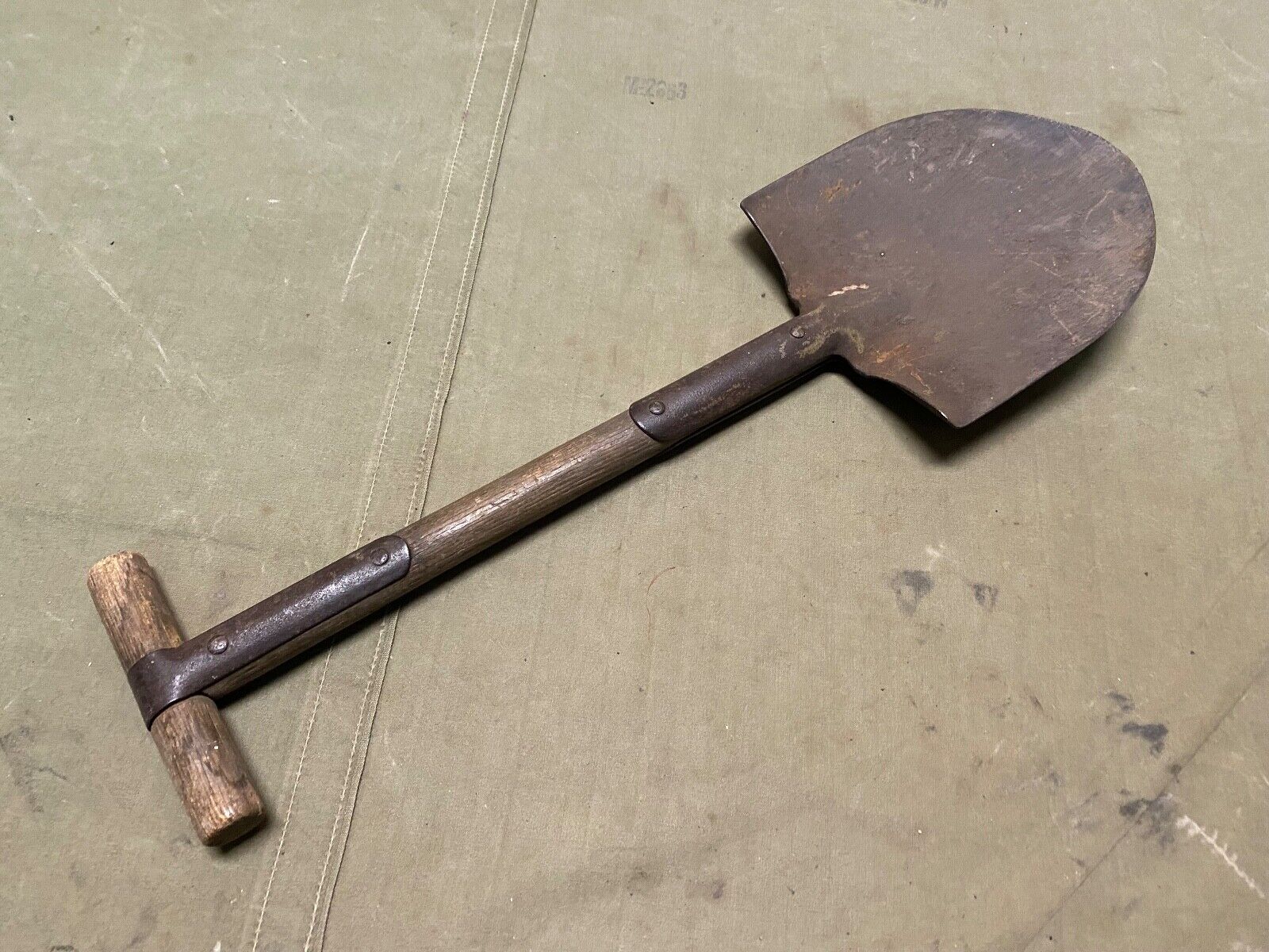 ORIGINAL WWI WWII US ARMY M1910 FIELD E-TOOL ENTRENCHING SHOVEL- \