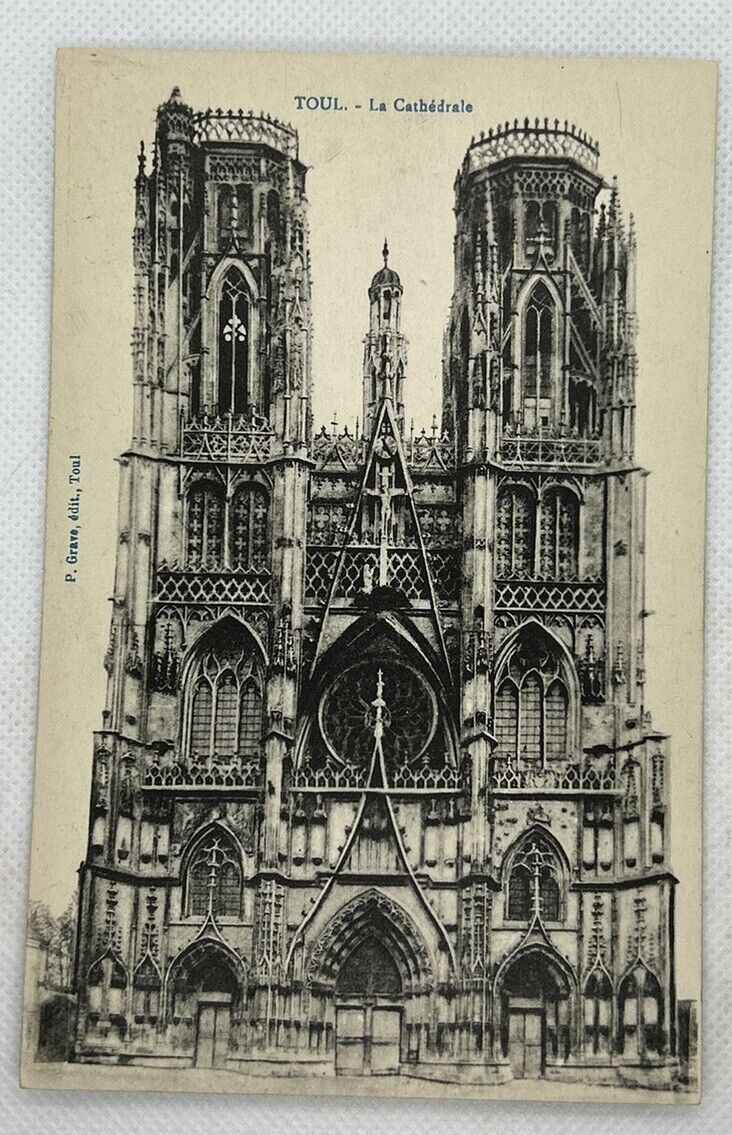 Saint Stephen’s Cathedral antique postcard France