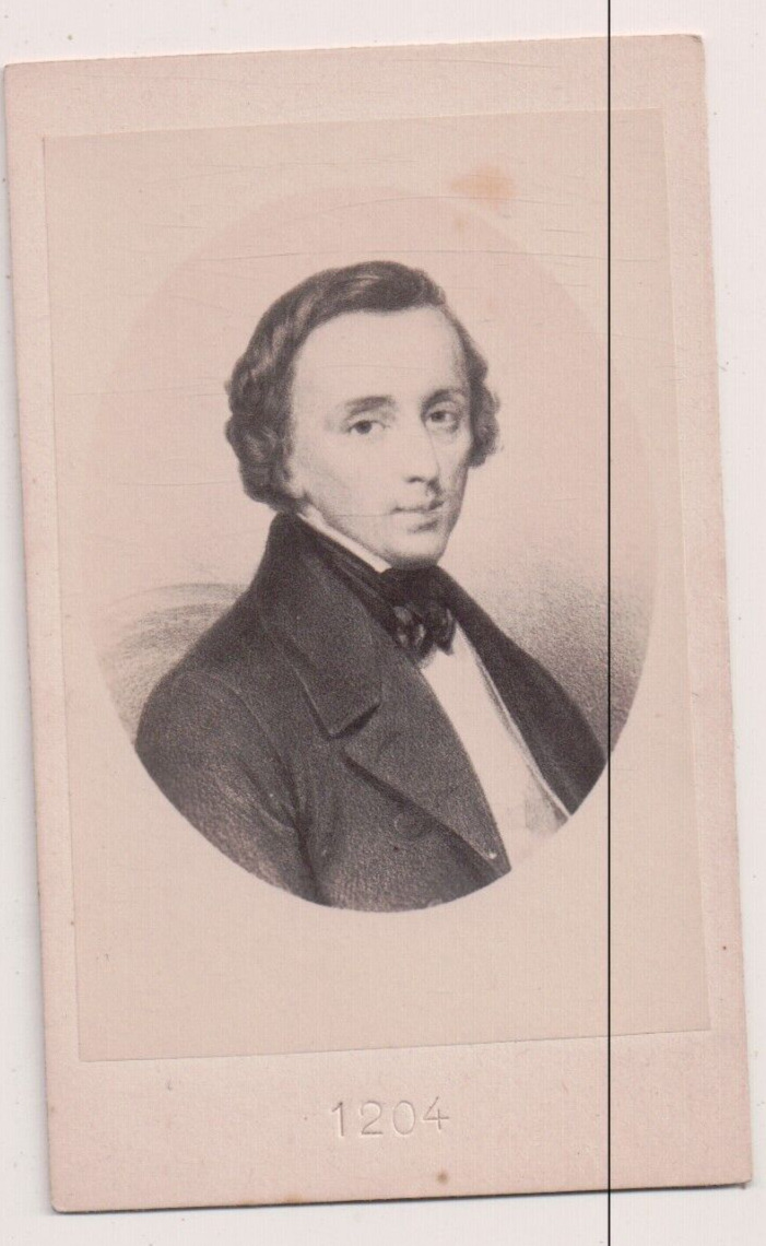 Vintage CDV Frédéric Chopin  Polish composer and virtuoso pianist
