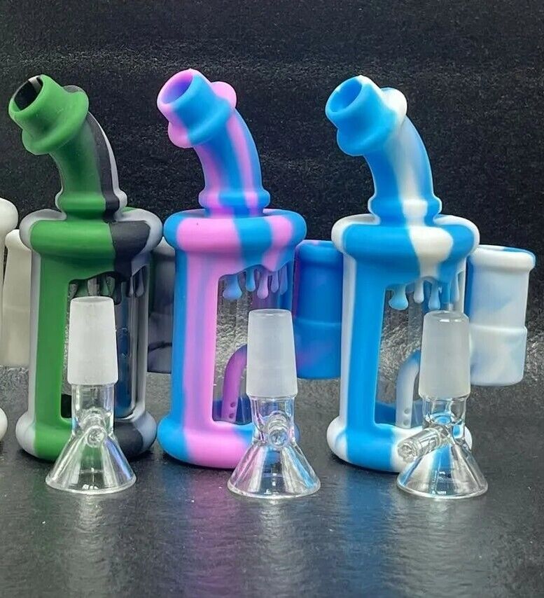 5 Inch MINI Unbreakable Silicone Bong Detachable Water Pipe + SCREENS