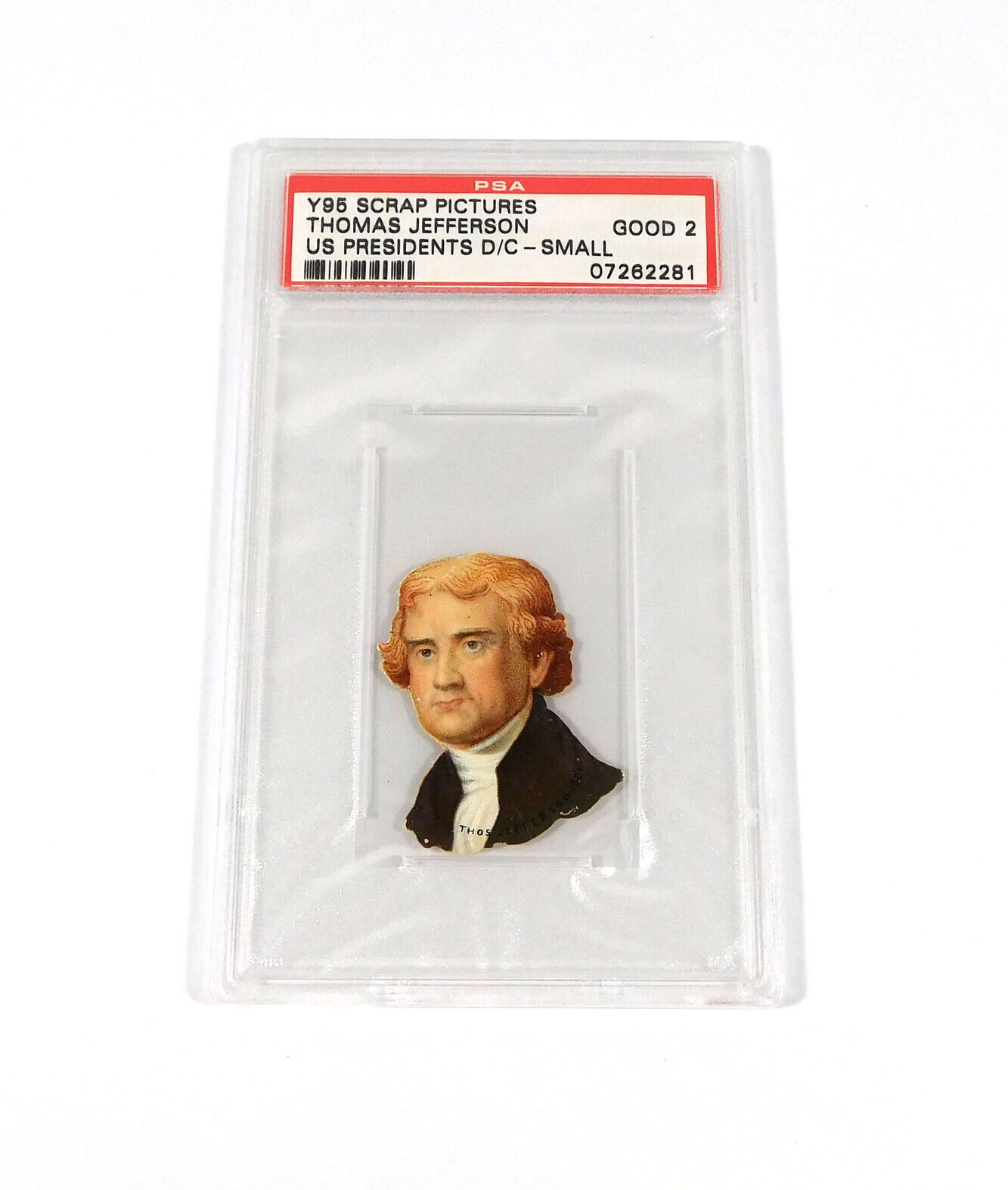 1888 Y95 Scrap Pictures U.S. Presidents Thomas Jefferson Die-Cut Small PSA 2