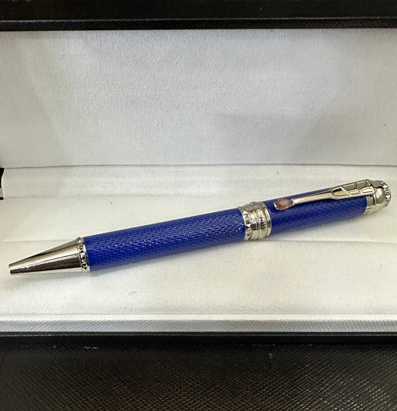 Luxury Patron of Arts Burgess Series Blue Color+Silver Clip 0.7mm Ballpoint Pen