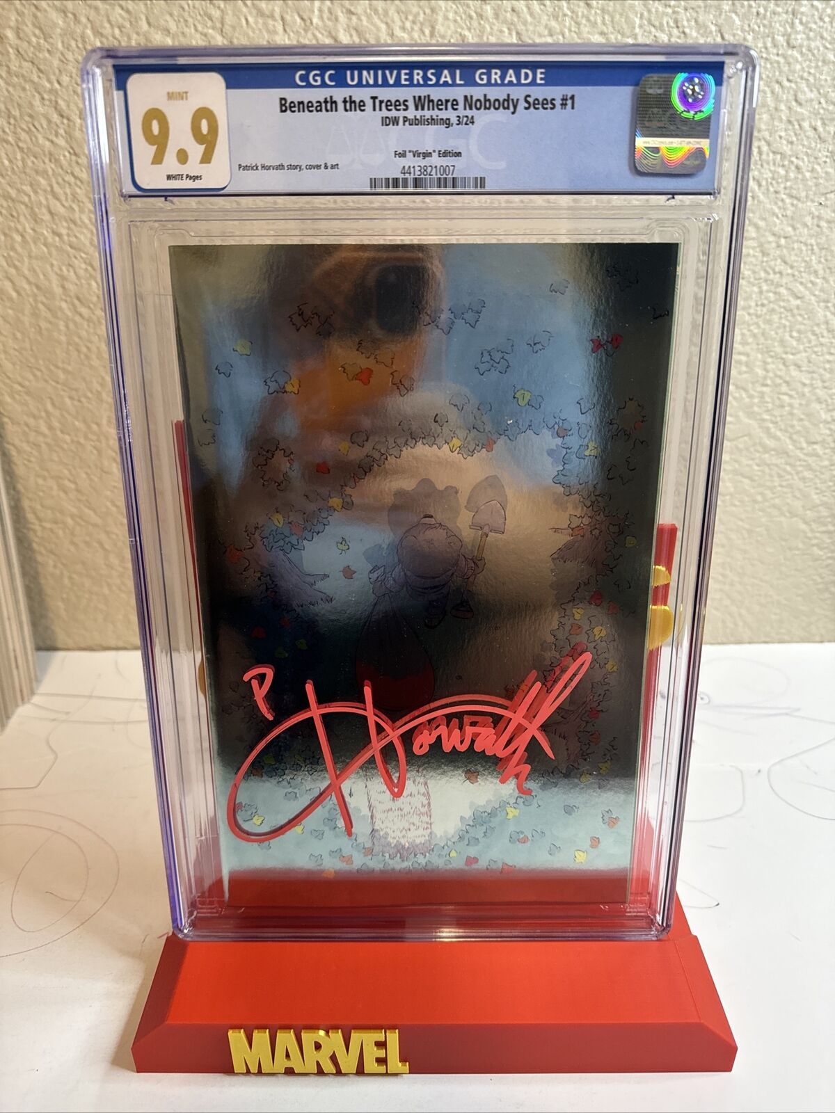 Beneath The Trees Where Nobody Sees #1 Foil Virgin Variant CGC 9.9 Case Signed