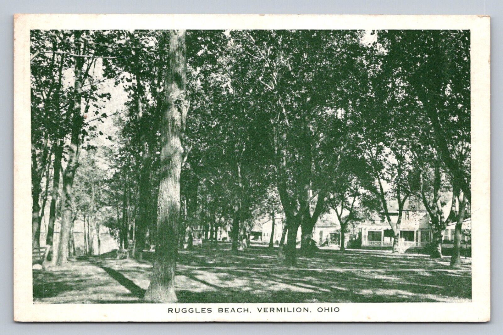 Postcard Ohio Vermilion Ruggles Beach Photo Tone 1947 G633