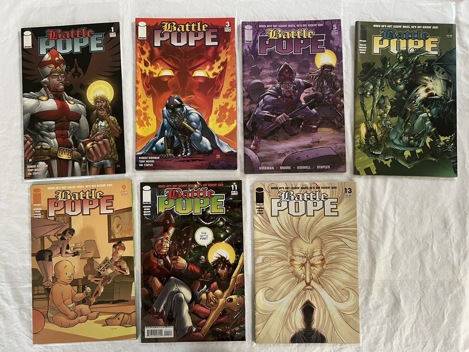 Battle Pope (Image Comics 2005) #1-#14 Complete Set Run VF+/NM Robert Kirkman