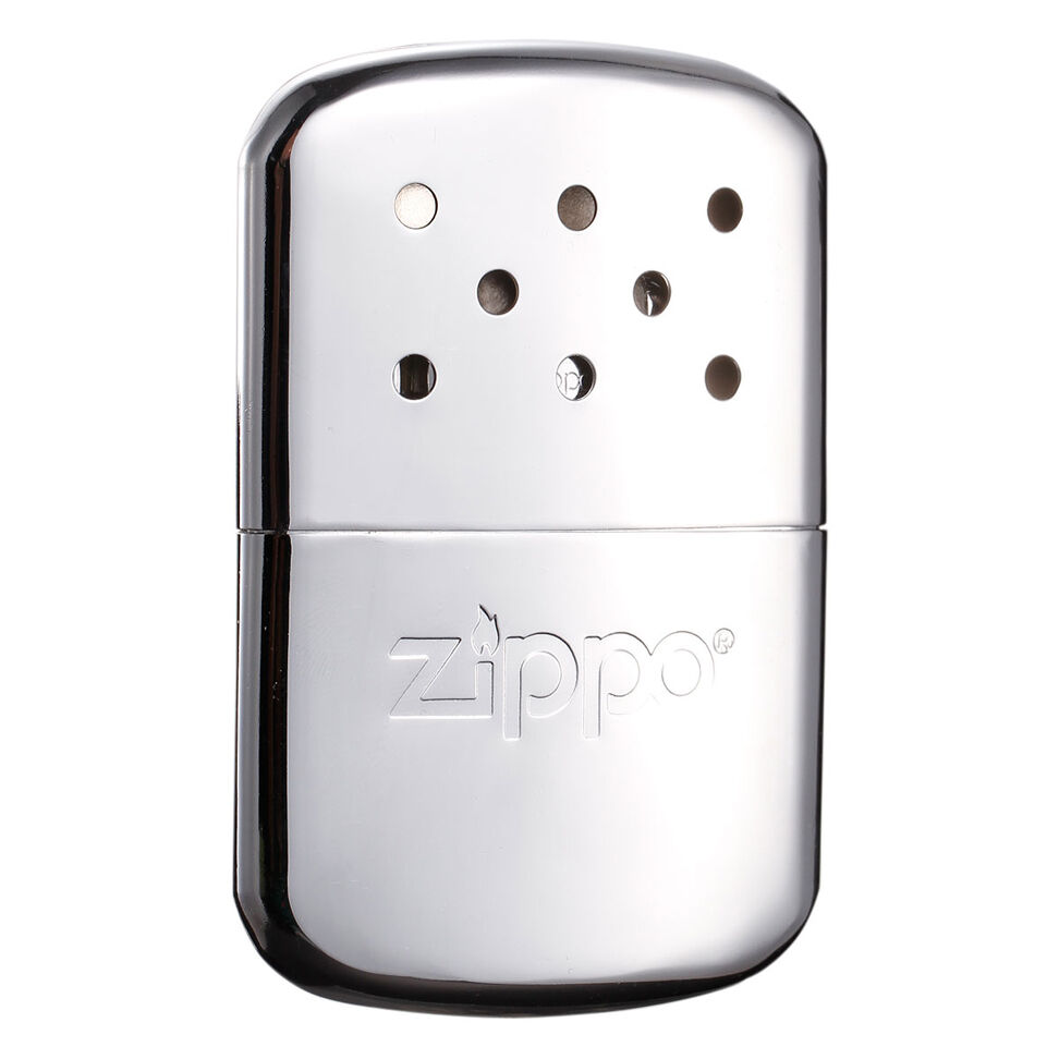 Zippo 12 Hour Hand Warmer With Cloth Pouch, Silver Chrome, 40323, New In Box