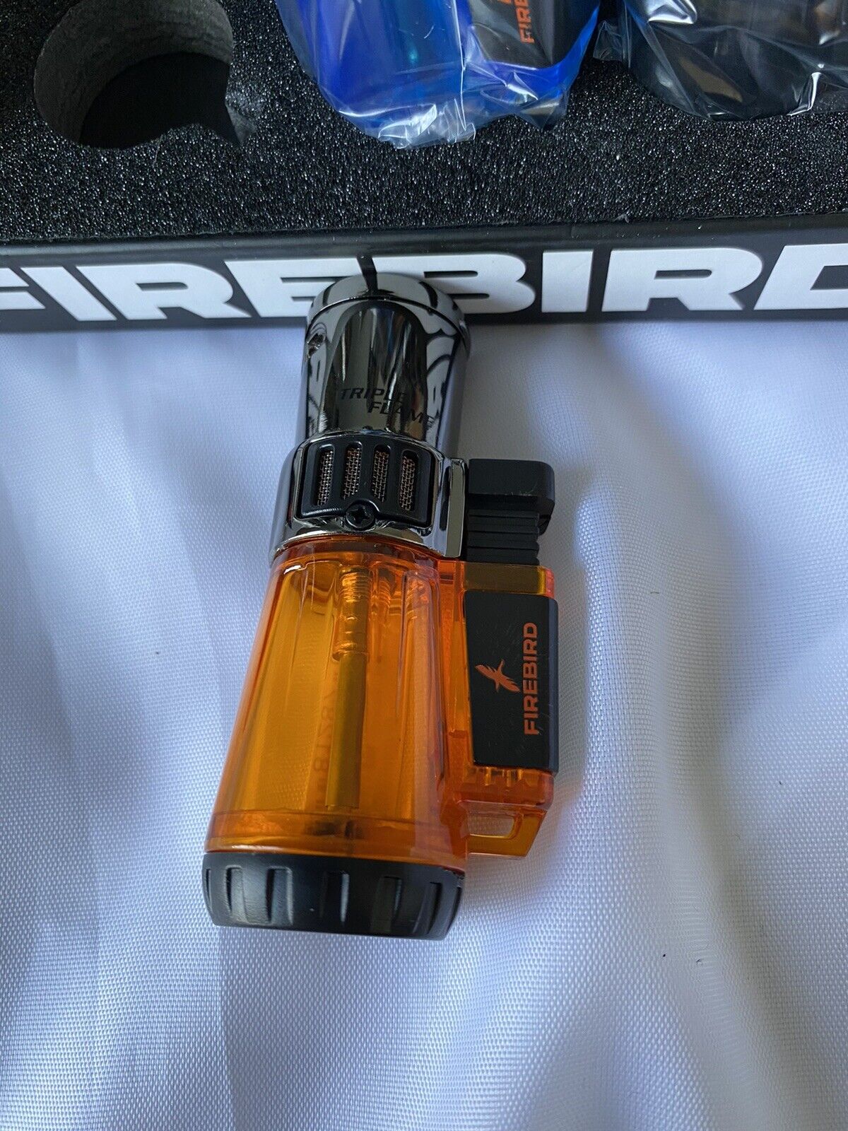 Firebird by Colibri Afterburner Cigar Lighter Triple Torch Butane  Orange - New