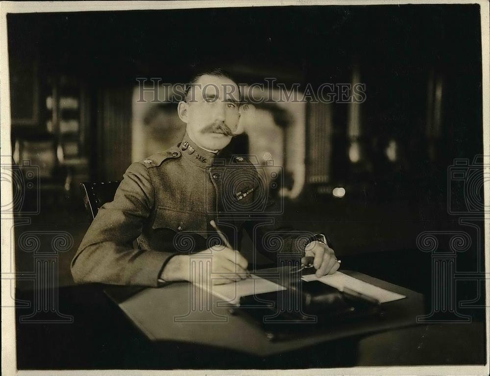 1918 Press Photo Major FLV Hoppin, Military Sec to Gen Whitman