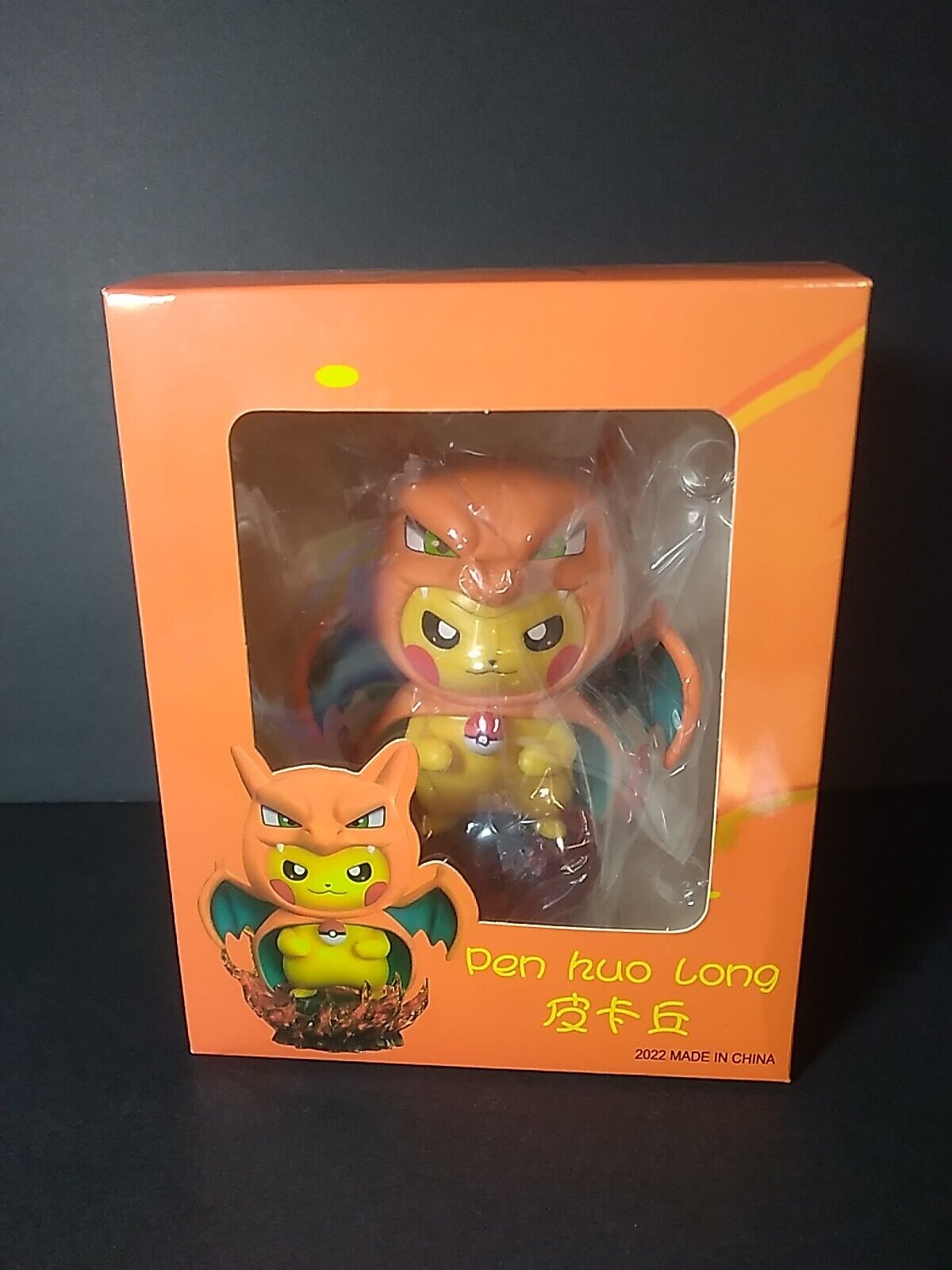 Pikachu Wearing A Poncho Charizard Pokemon Statue Figure New In Box Fast Shippin