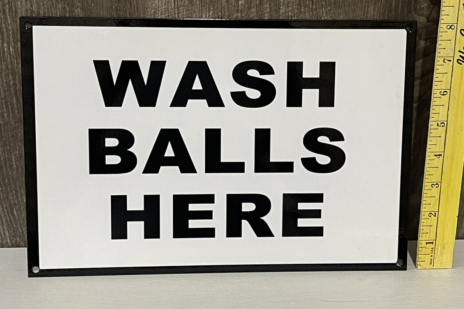 Wash Balls Here Metal Sign Golf Putter Game Course Par Greens Turf Tee Gas Oil