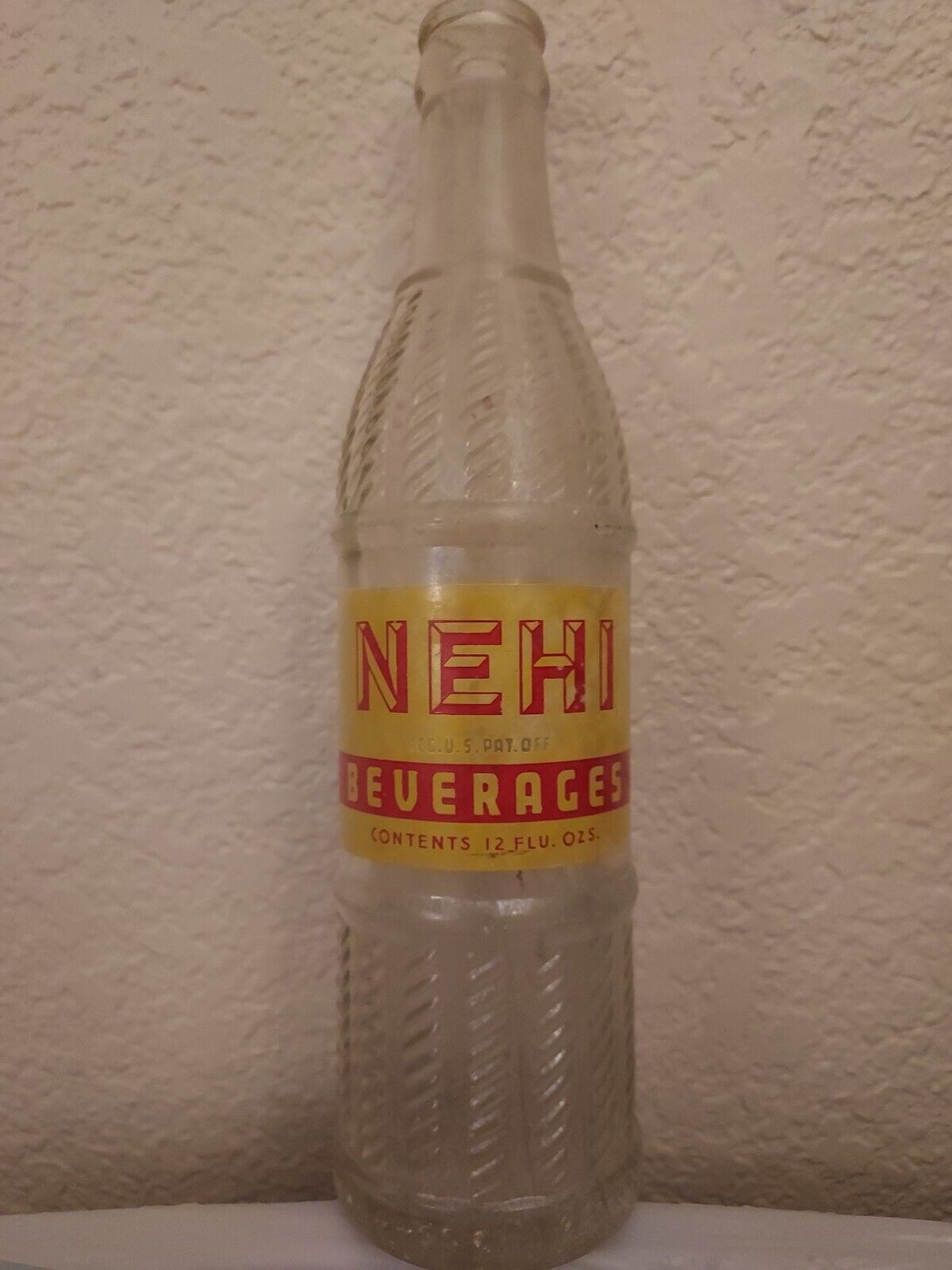 NEHI Beverages Vintage Glass Bottle MAR.3.25