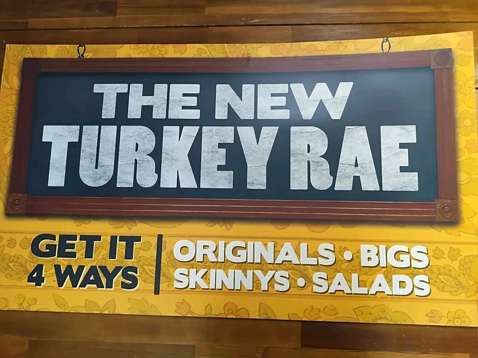Potbelly Sandwich Works 2000s New Turkey Rae Promotional Sign 40\