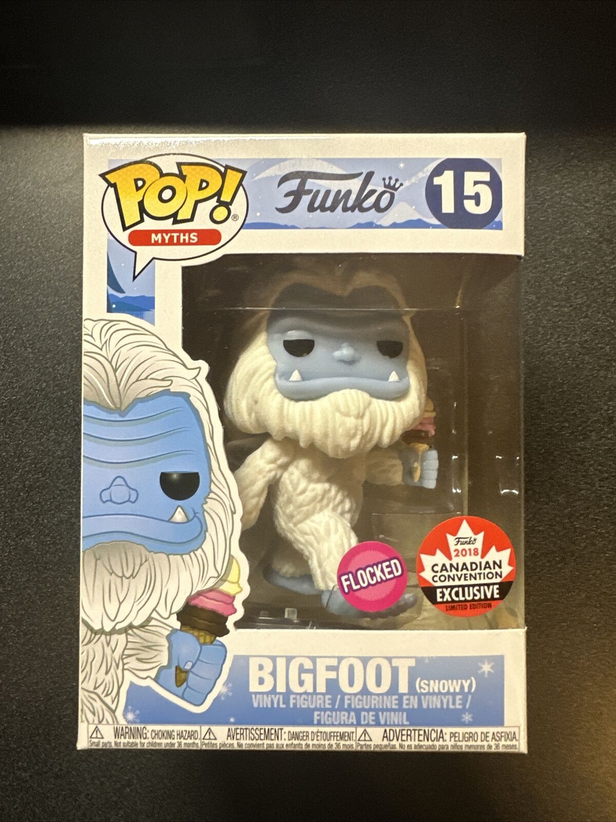 Funko Pop Myths Canadian Convention Exclusive Flocked Bigfoot (Snowy) Vinyl #15
