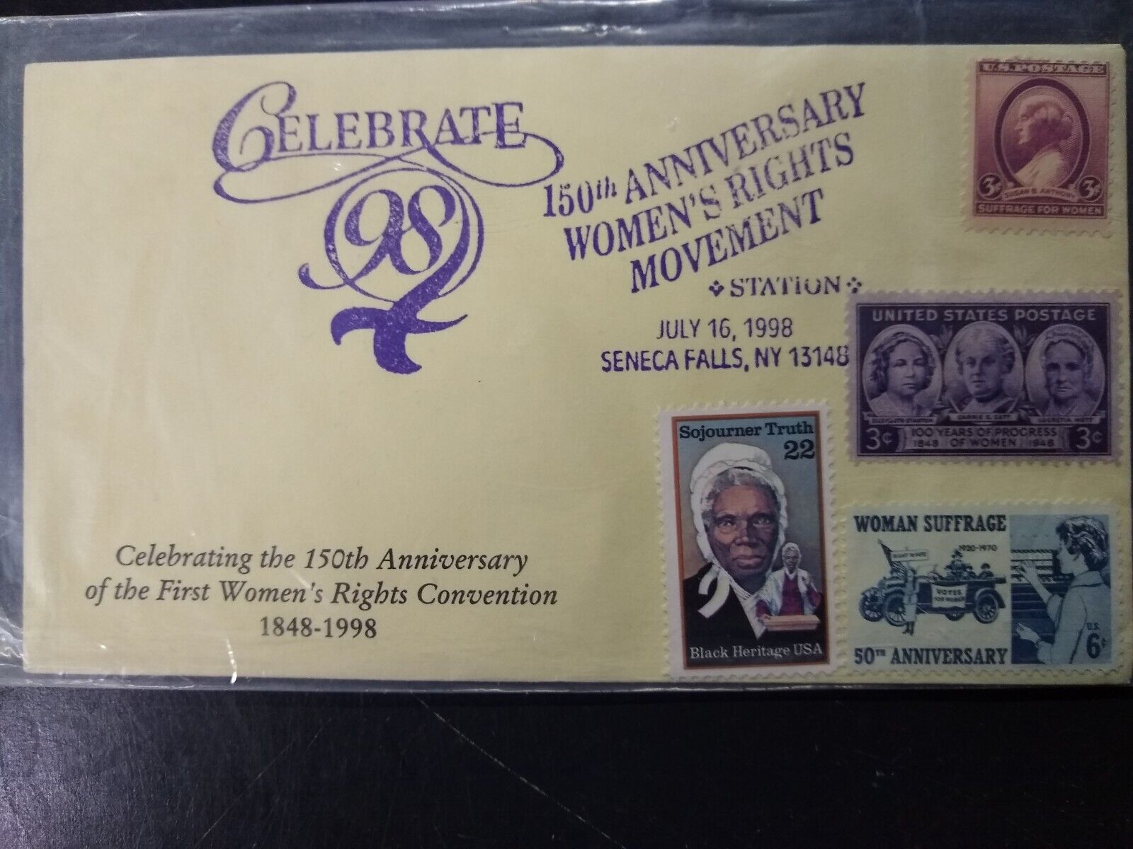 USA Women\'s Suffrage Stamps - Seneca Falls 150th Anniversary Celebration 