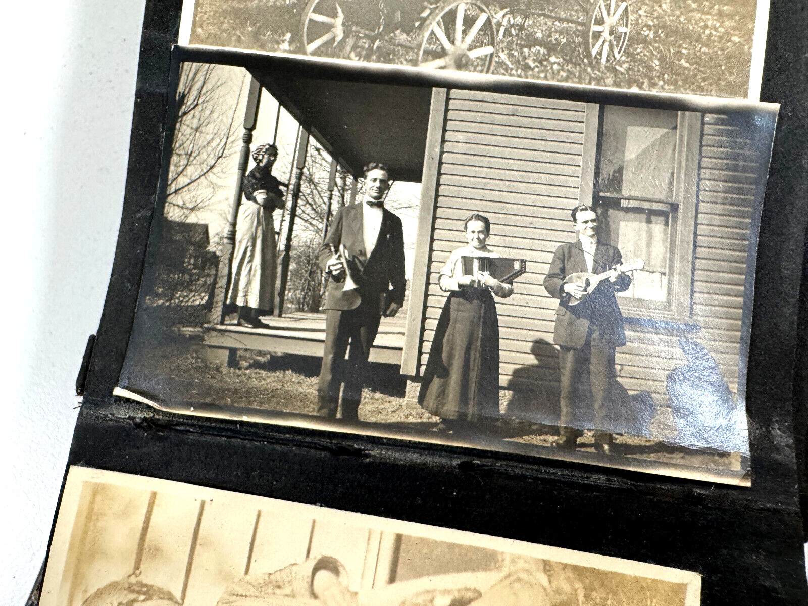Antique Photo Album (150+) Wichita KS ww1 soldier phone farm rural FUN