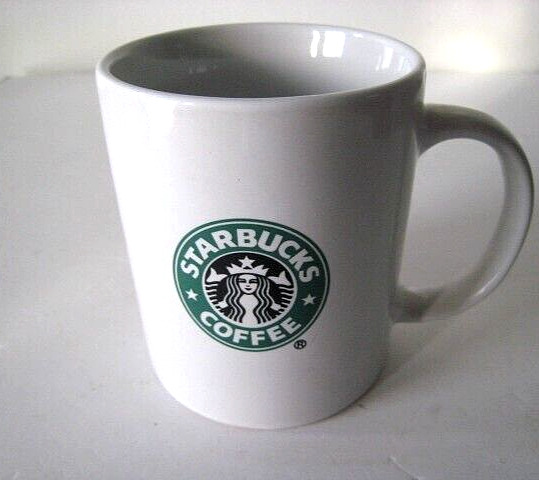 Starbucks Coffee White Cup Mug Green Mermaid Siren Icon Logo 2009  11oz