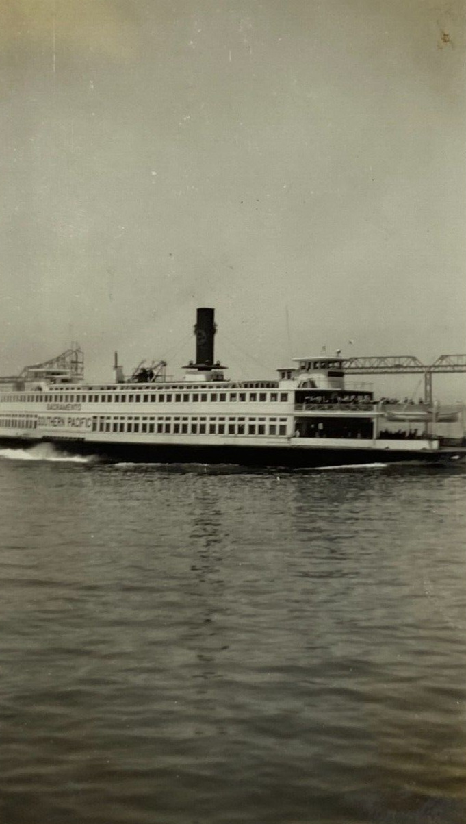 Southern Pacific Ferry Sacramento 1935 B&W Photograph 2.75 x 4.5