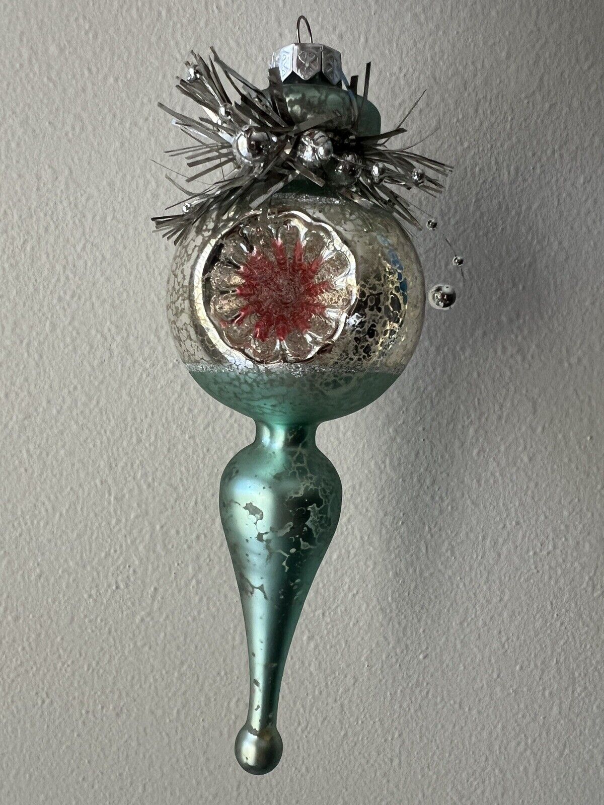 Robert Stanley Vintage Style Finial Mercury Glass Christmas Ornament 6.5\