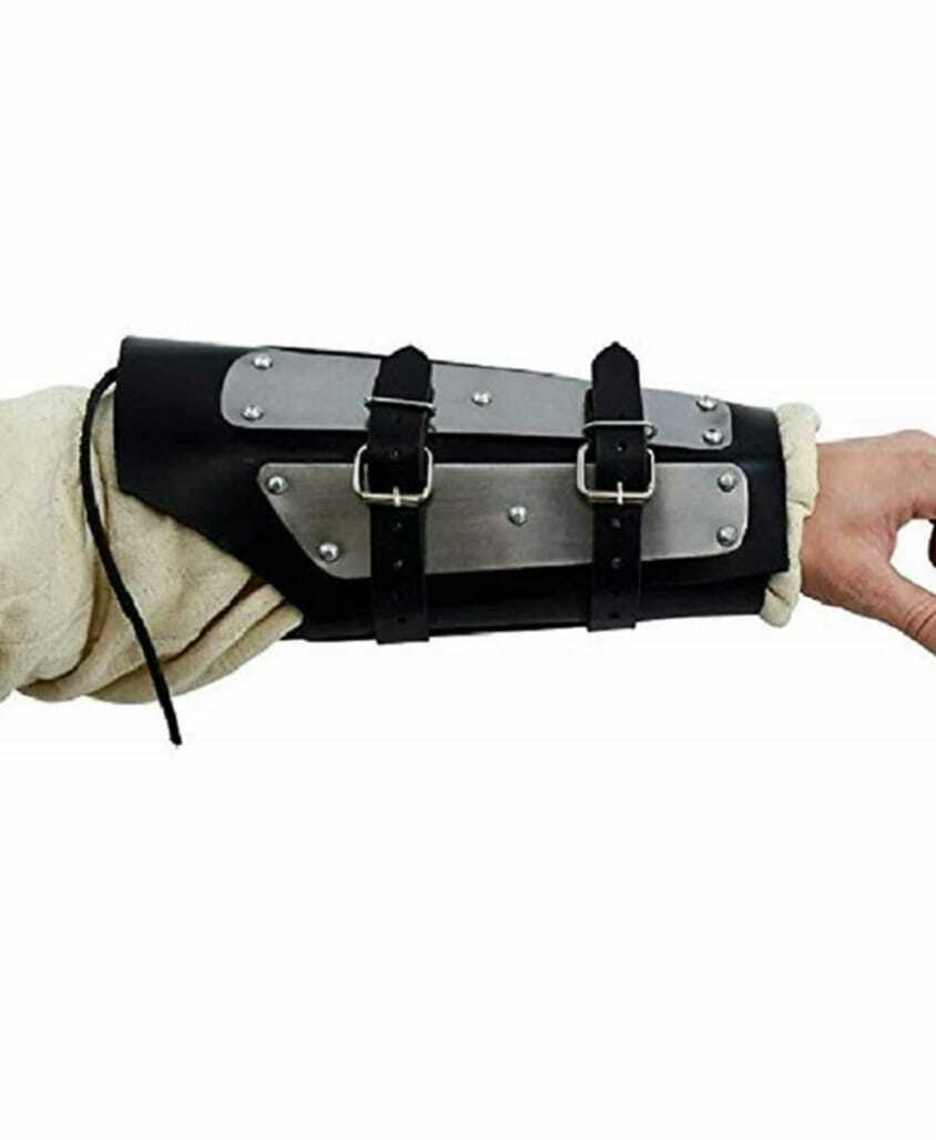 Medieval armor Splinted Plate Bracers and leather cosplay Costume