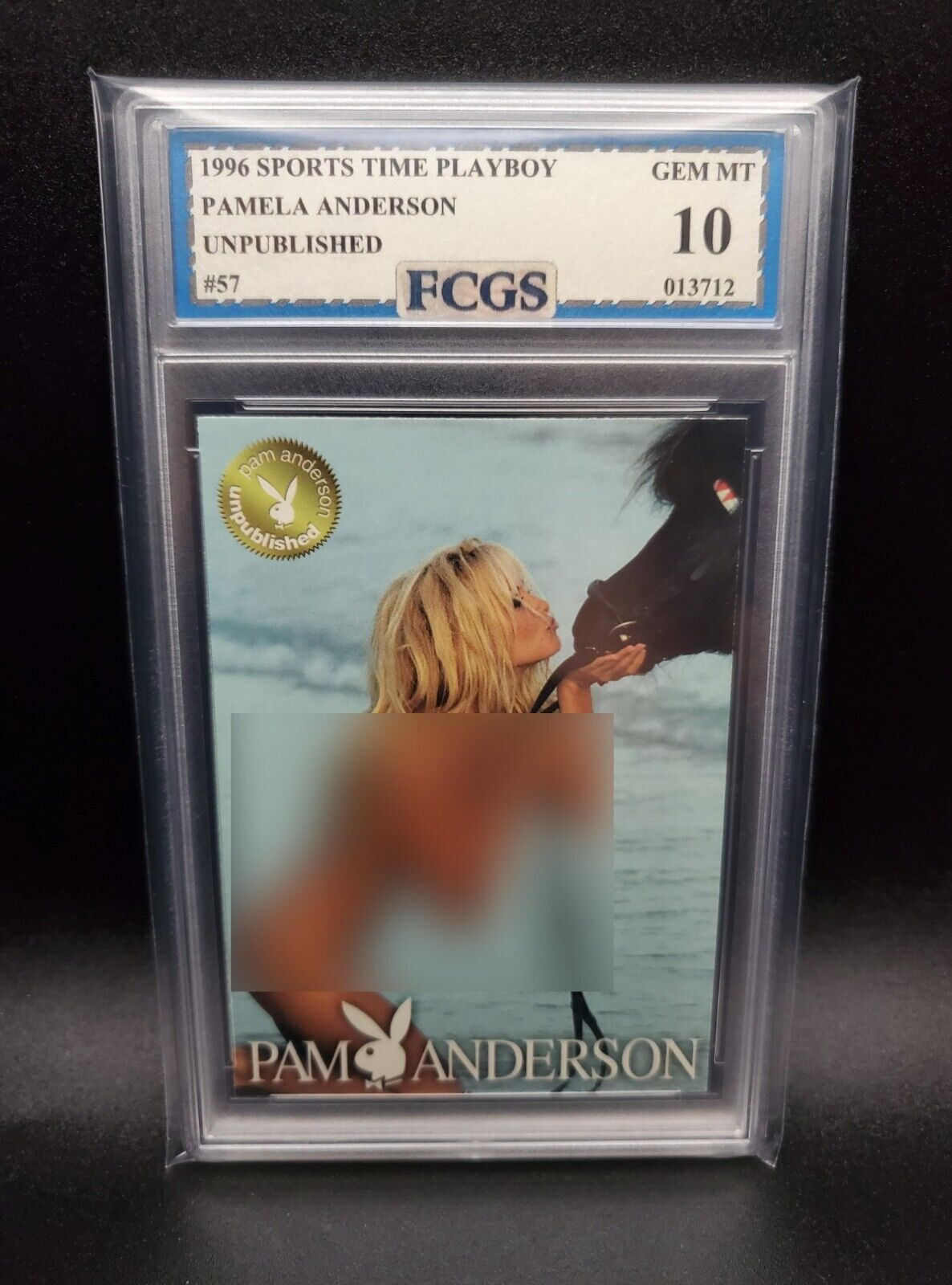Pamela Anderson #57 (1996) Sports Time Playboy Unpublished - Graded 10 [GEM-MT]