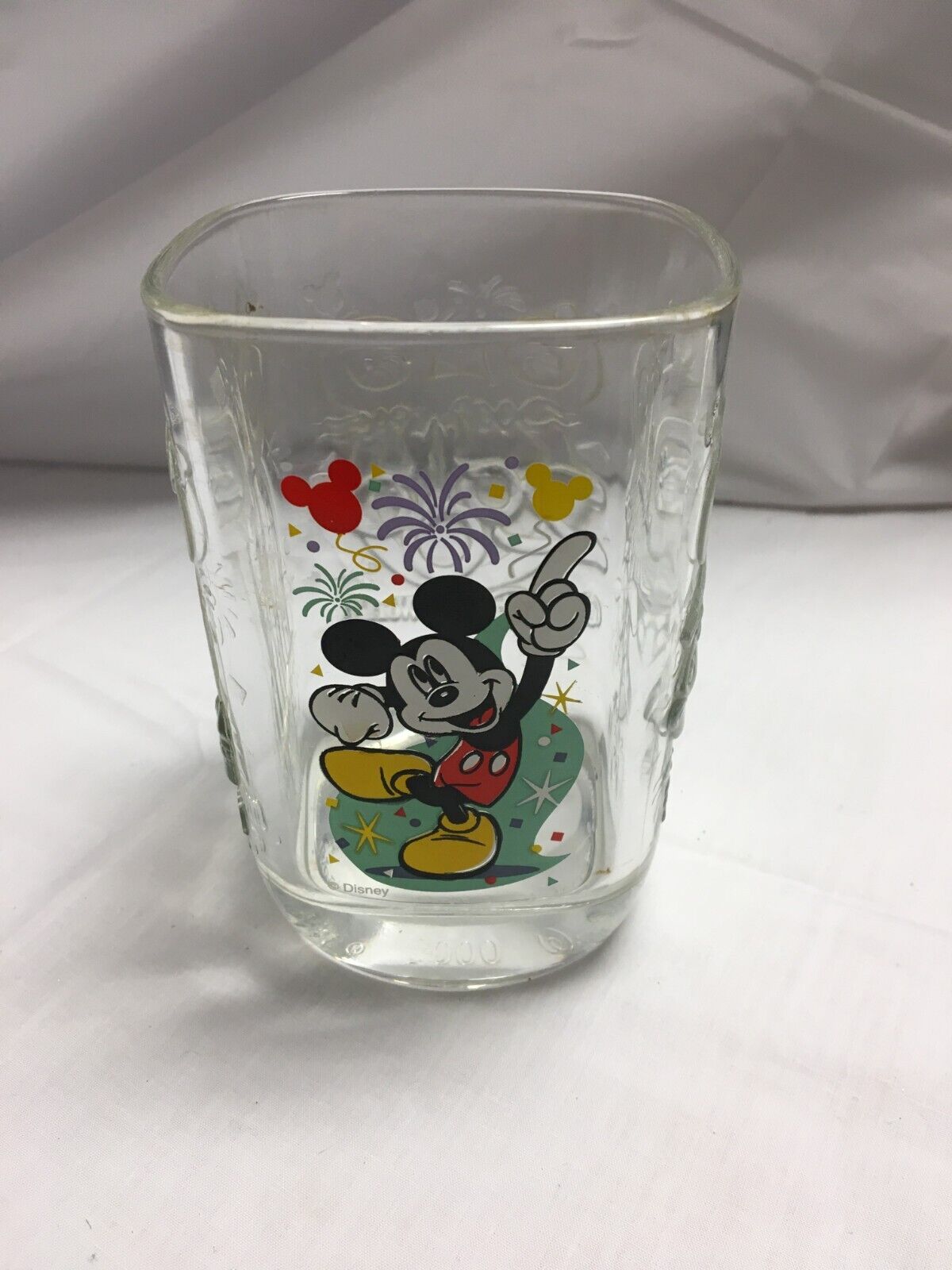 Mickey Mouse 2000 Cup Glass Magic Kingdom Walt Disney World McDonald\'s Collector
