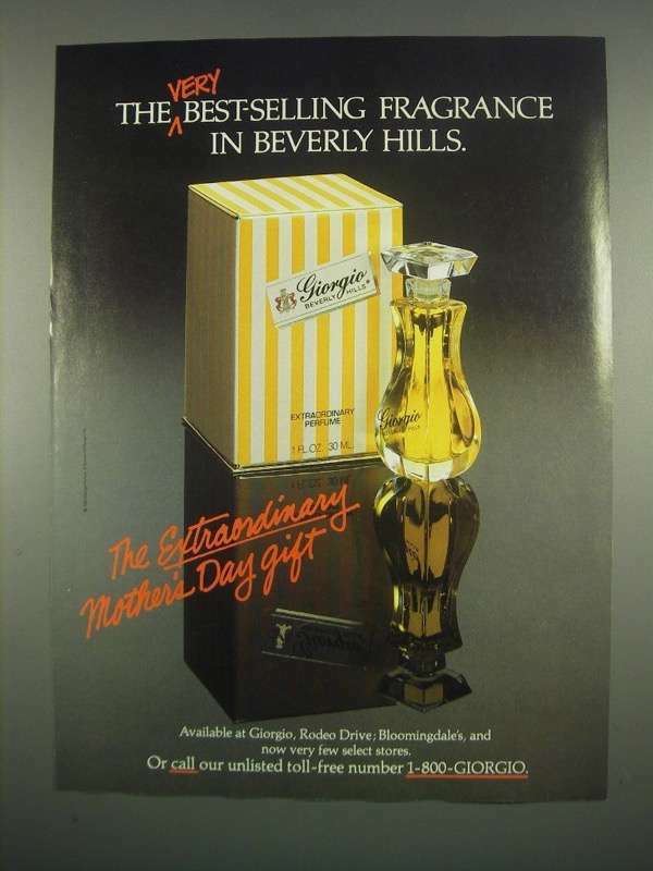 1984 Giorgio Perfume Ad - Best-Selling in Beverly Hills