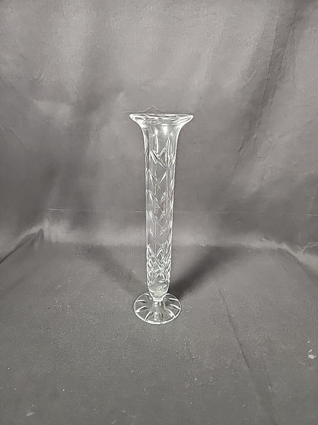 Cut Crystal Bud Vase 9” Vintage