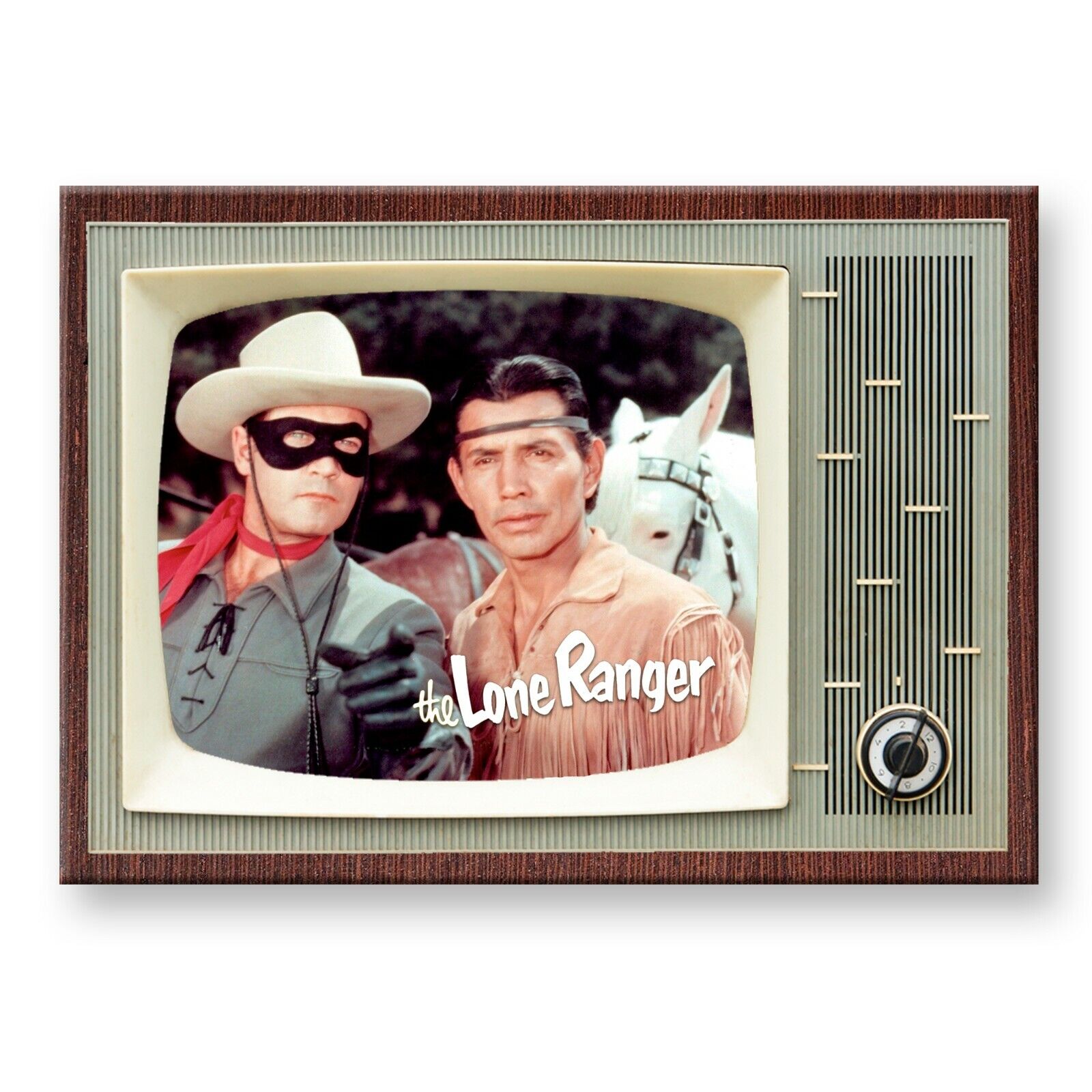 THE LONE RANGER TV Show Classic Retro TV 3.5 inches x 2.5 inches FRIDGE MAGNET