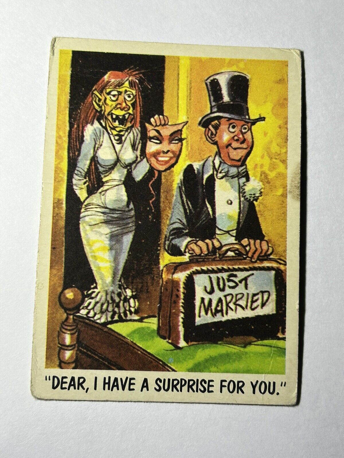 1959 Topps You\'ll Die Laughing Card # 33 Dear, I Have a Surprise for You C120