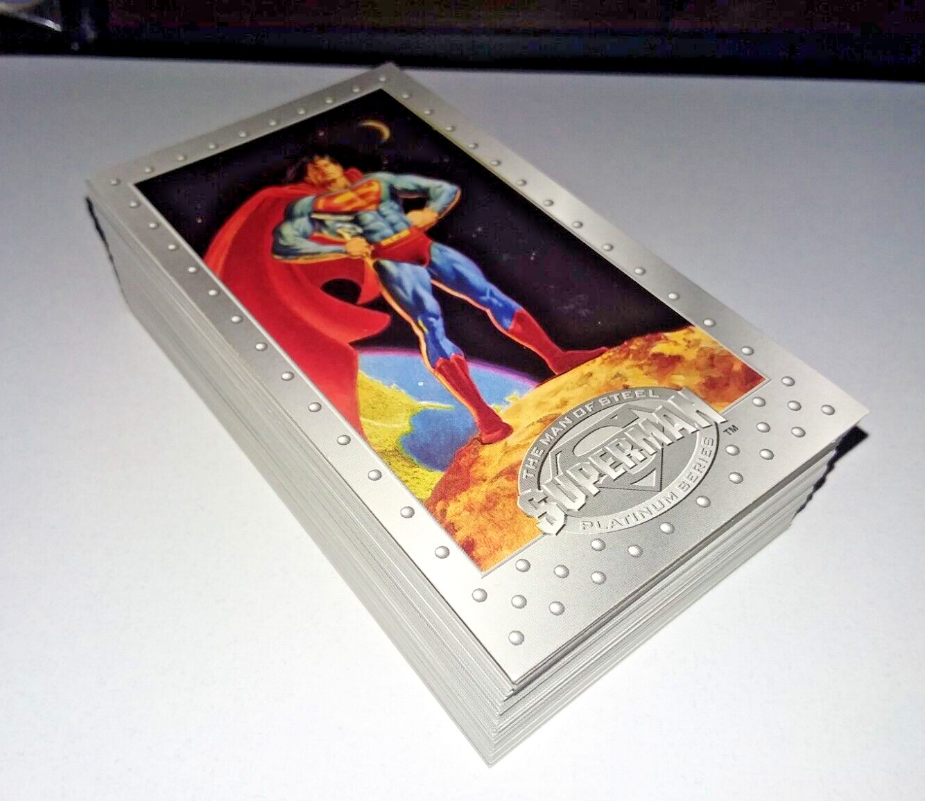1994 Skybox SUPERMAN The Man of Steel Platinum Series COMPLETE 90 card base set