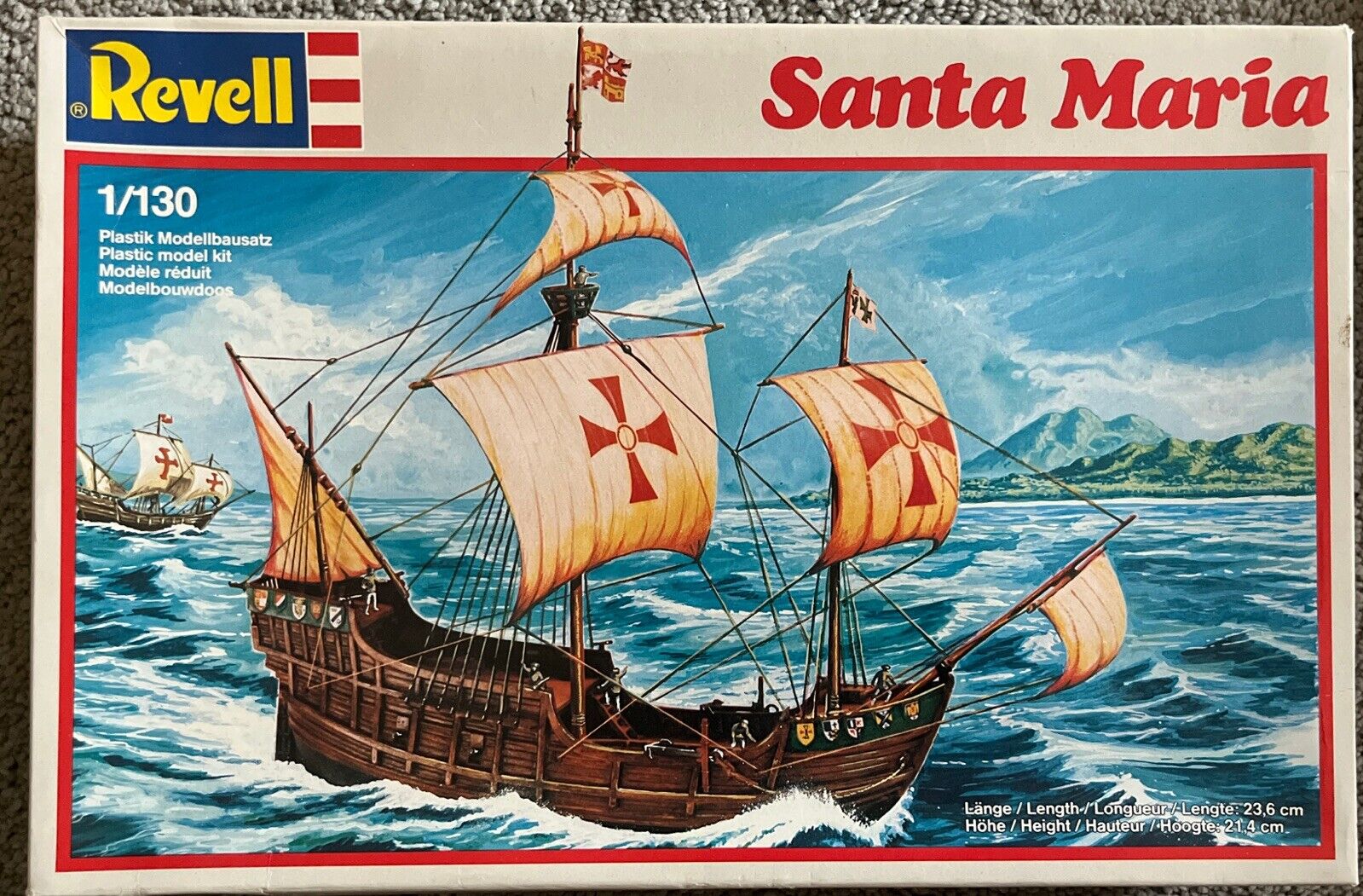 RARE Columbus Ship Santa Maria 1/130 Revell Unassembled, Complete READ