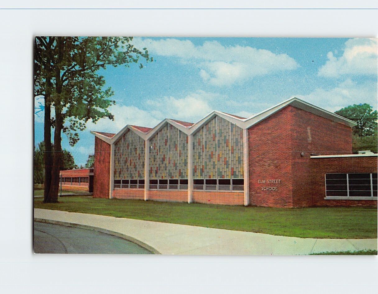 Postcard Elm School Laconia New Hampshire USA