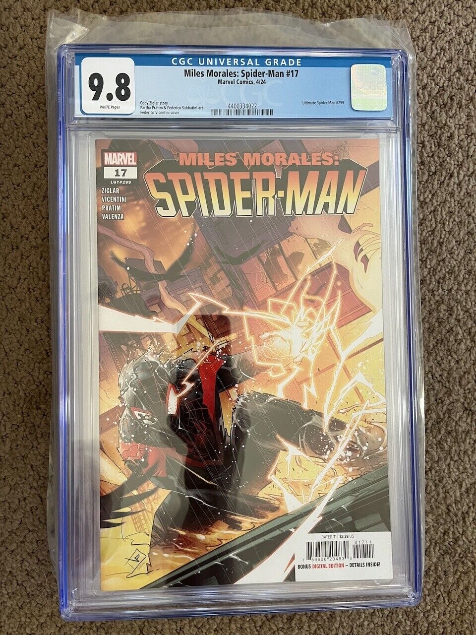 Miles Morales: Spiderman (Volume 2) #17 CGC 9.8 Federico Vicentini 