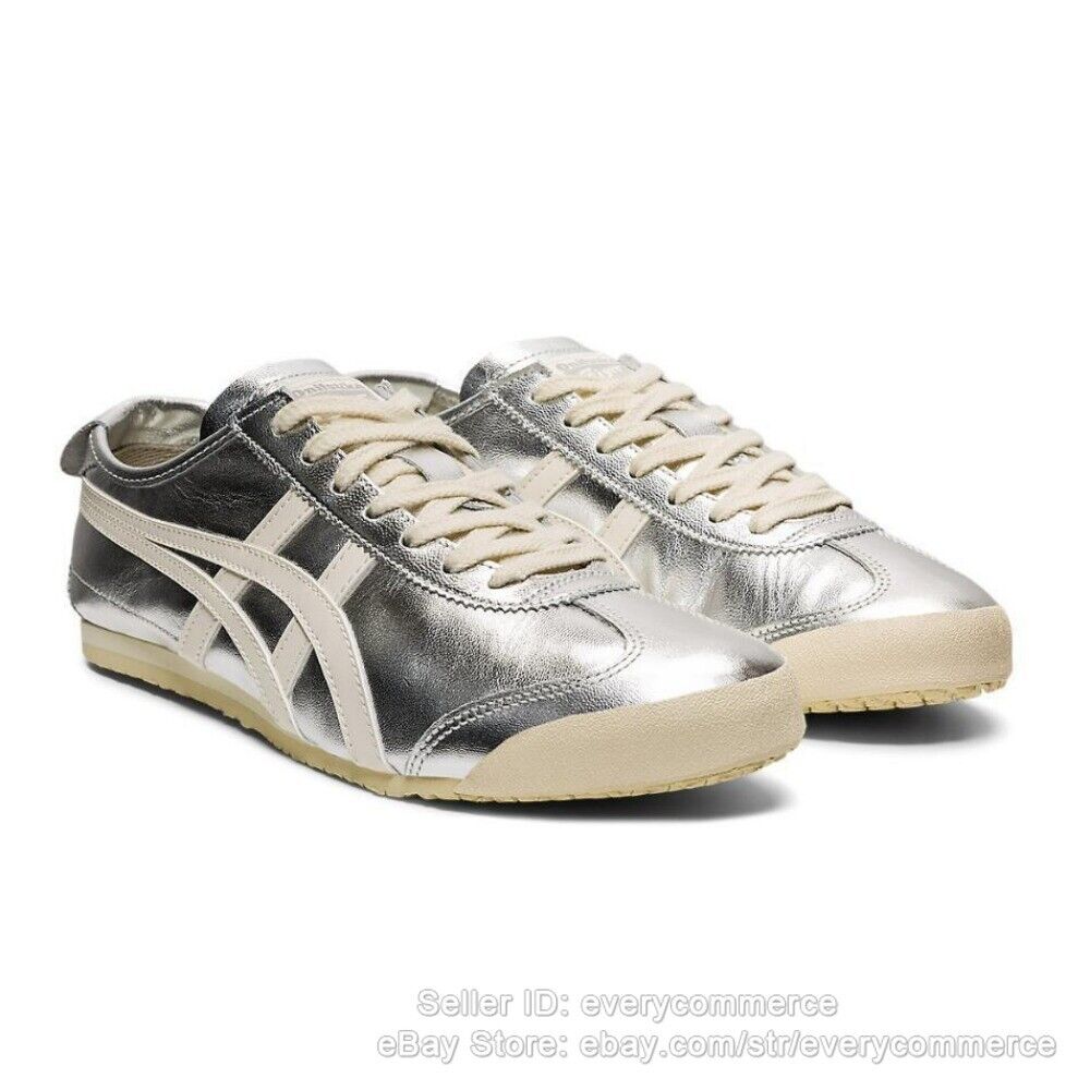 Silver Onitsuka Tiger Mexico 66 Sneakers Classic Unisex Running Casua Shoe NEW