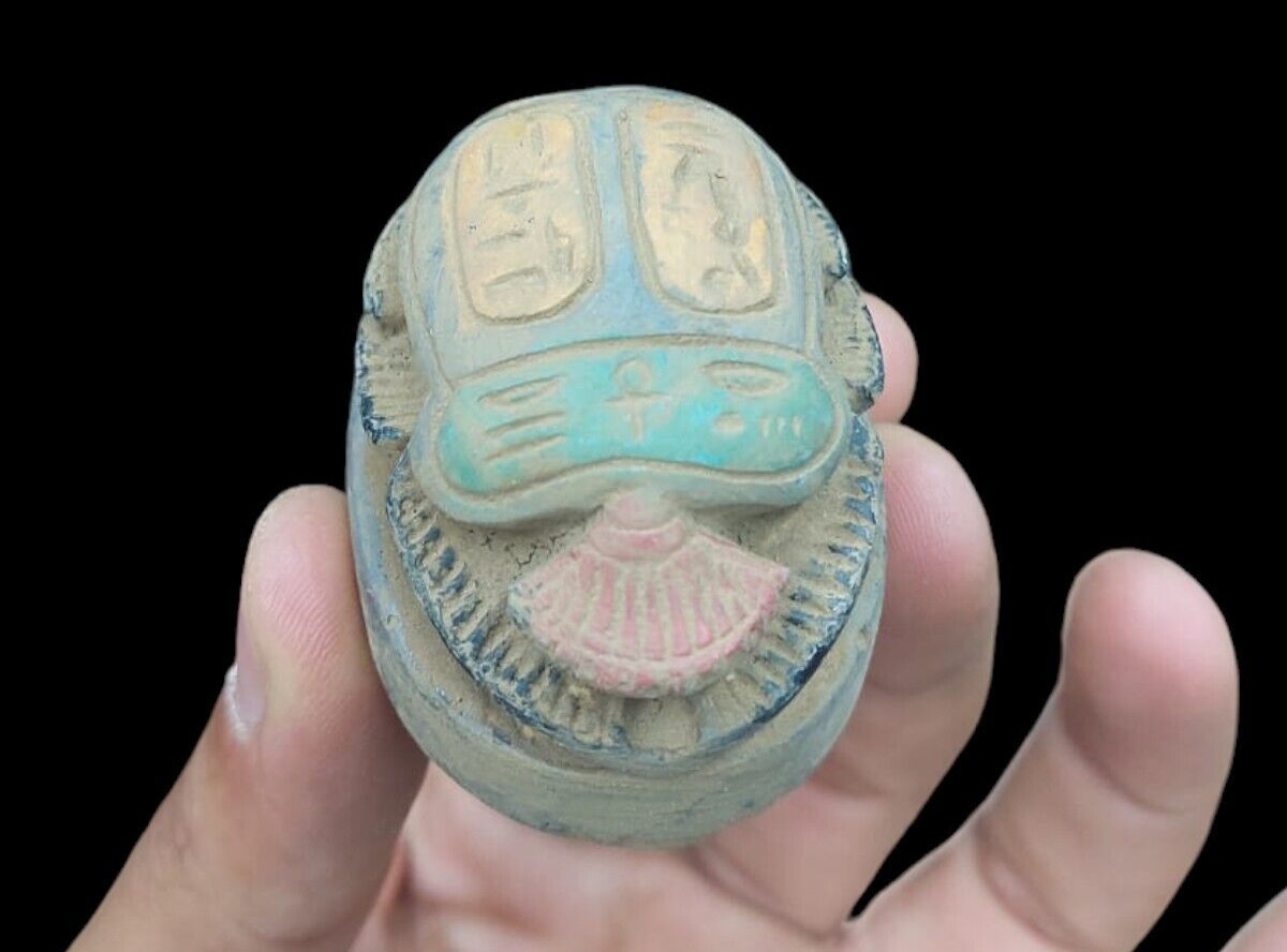 MUSEUM OF RARE ANTIQUE PHARAONIC SCARAB AMULETS FROM EGYPTIAN CIVILIZATION BC