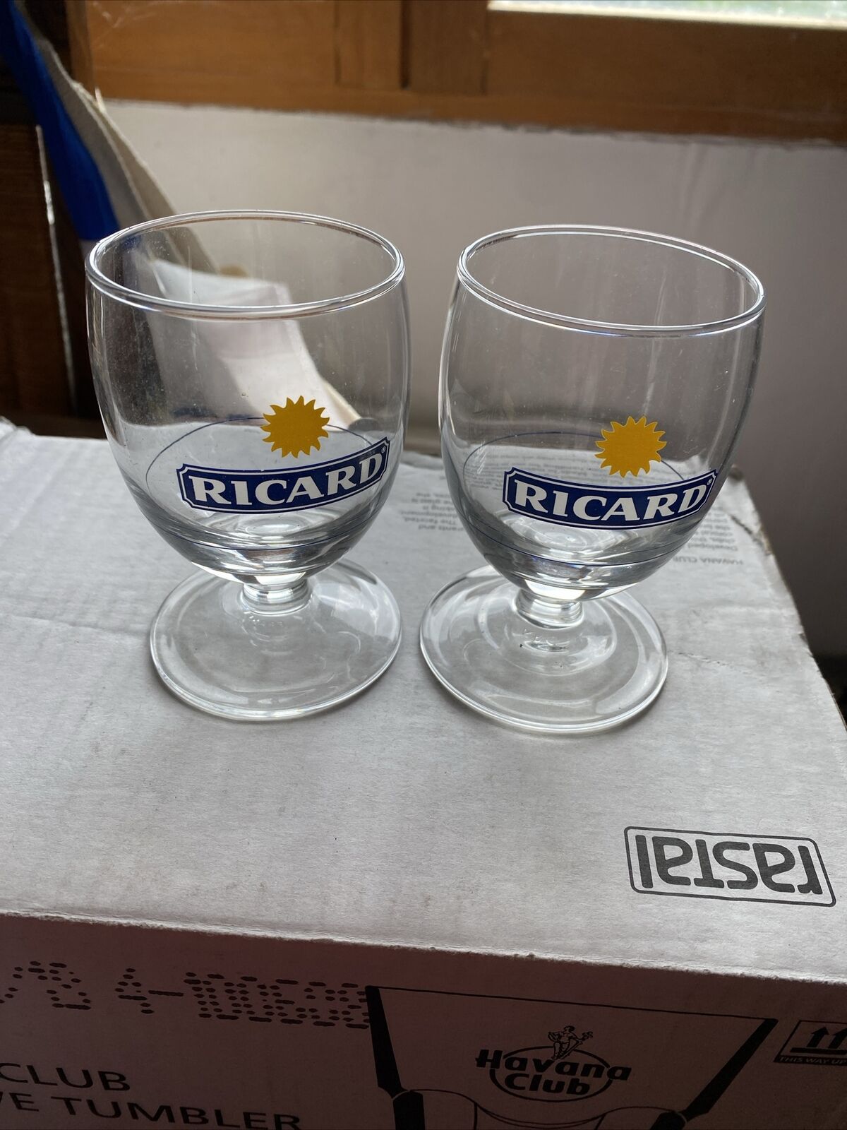2 x Classic Ricard 17cl Balloon Glasses Used A